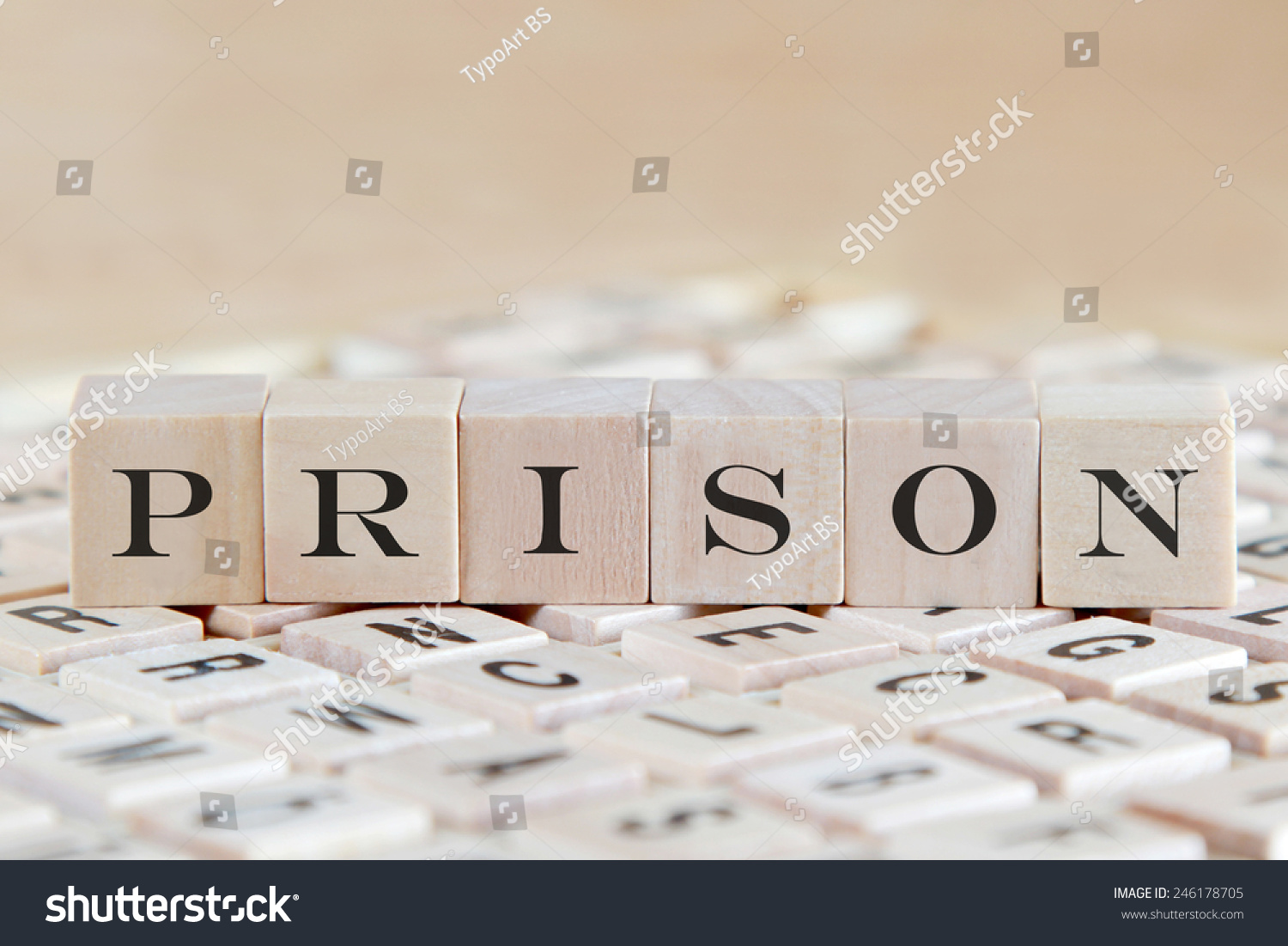 Prison Word On Wood Blocks Stock Photo 246178705 : Shutterstock