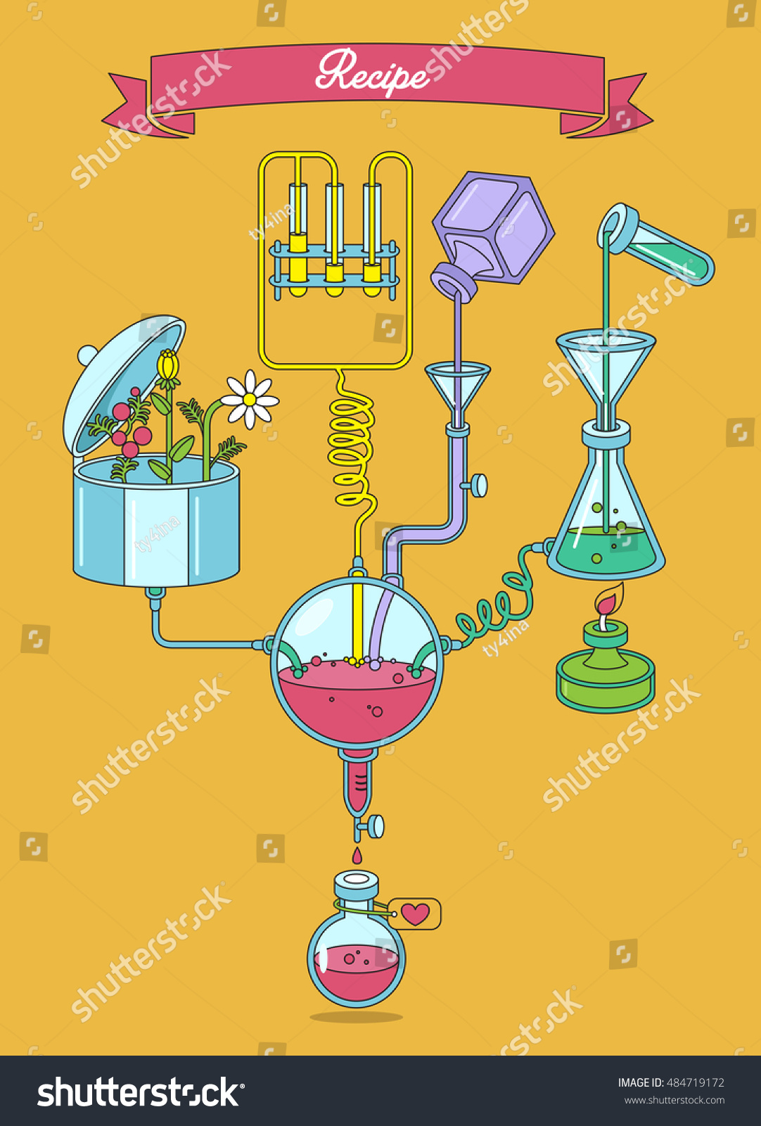 Process Manufacturing Medicine Scheme Showing Process Stock