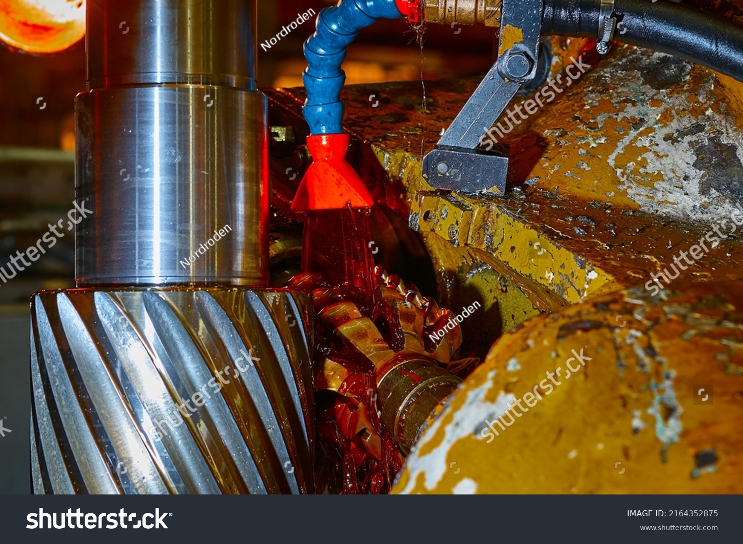 Process Cutting Helical Gear Modular Hob Stock Photo 2164352875