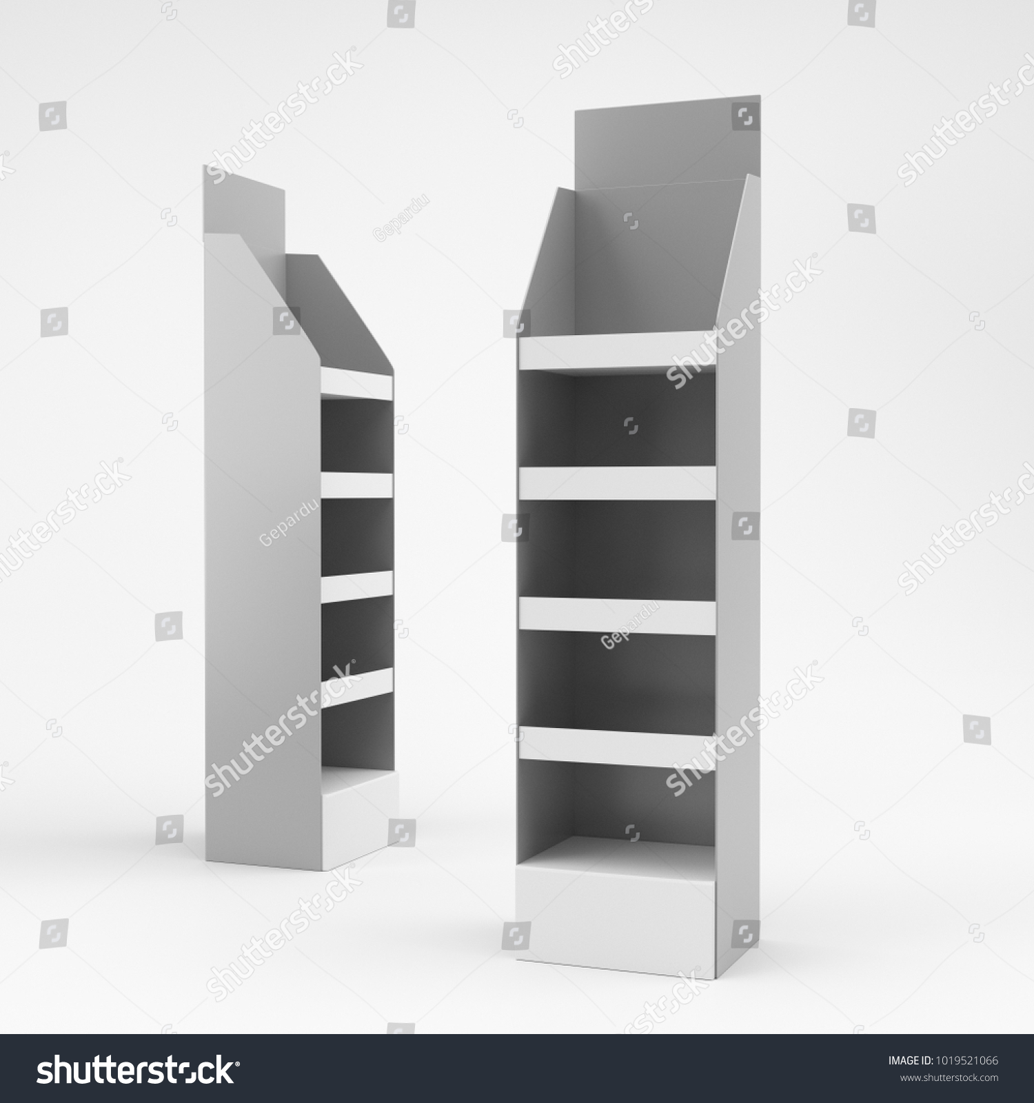 Download Product Shelf Display Mockup 3d Rendering Stock Illustration 1019521066