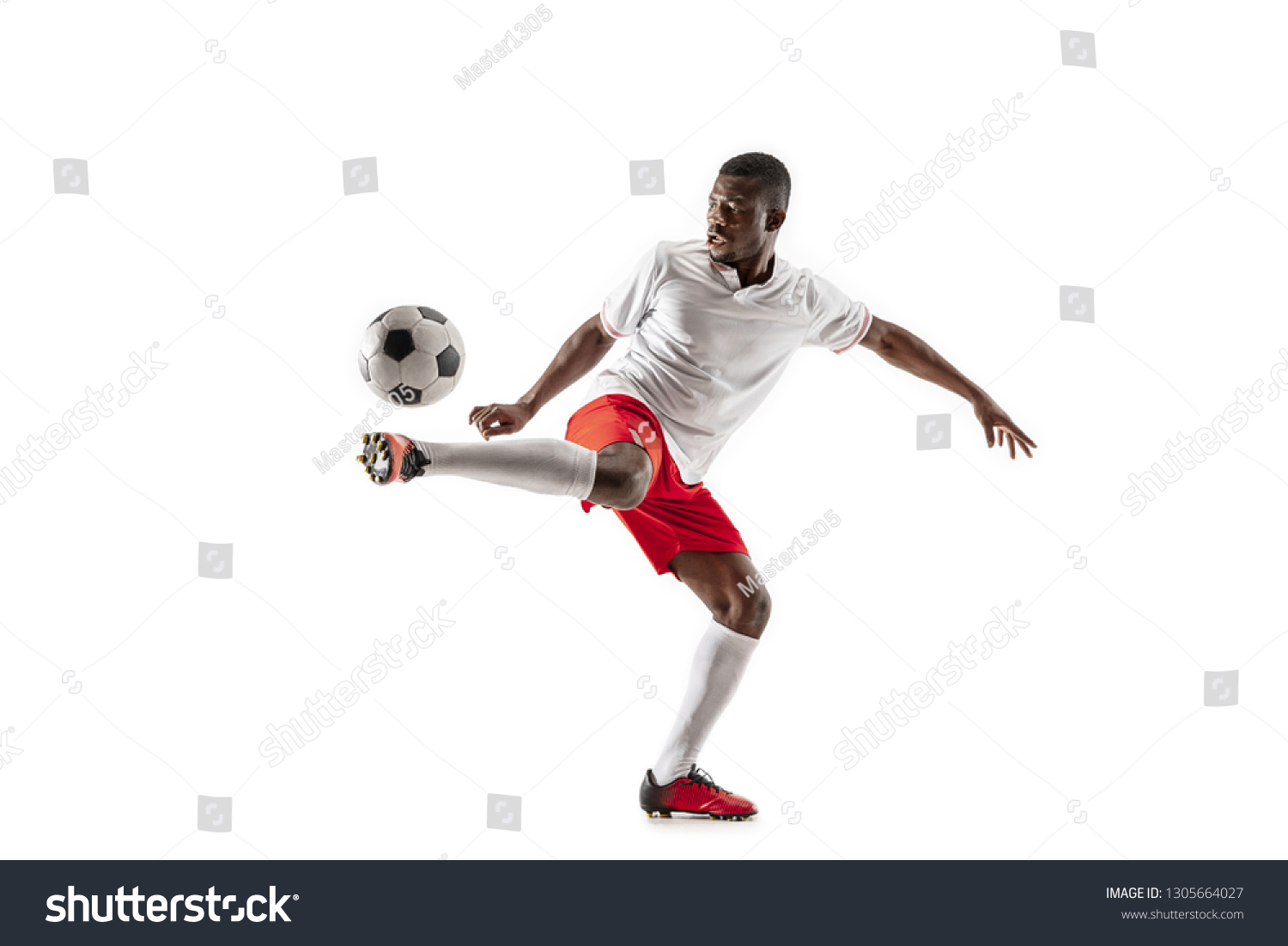 Professional African American Football Soccer Player Stock Photo ...