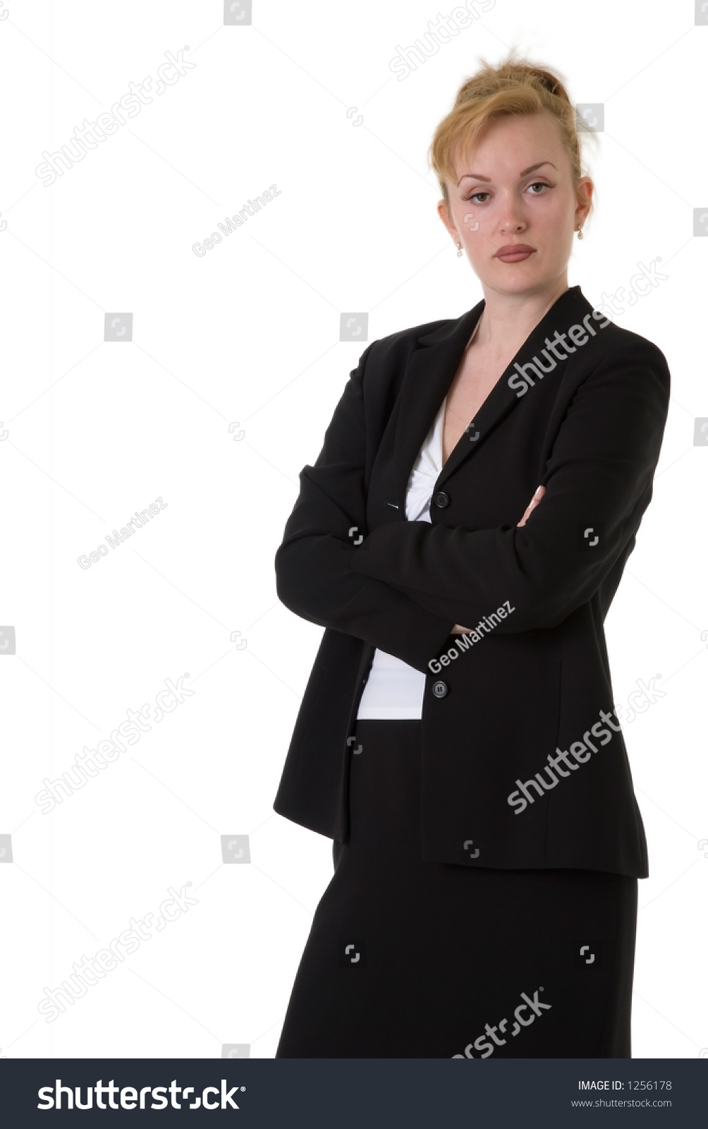 Professional Confident Business Woman Arms Crossed Stock Photo 1256178 ...