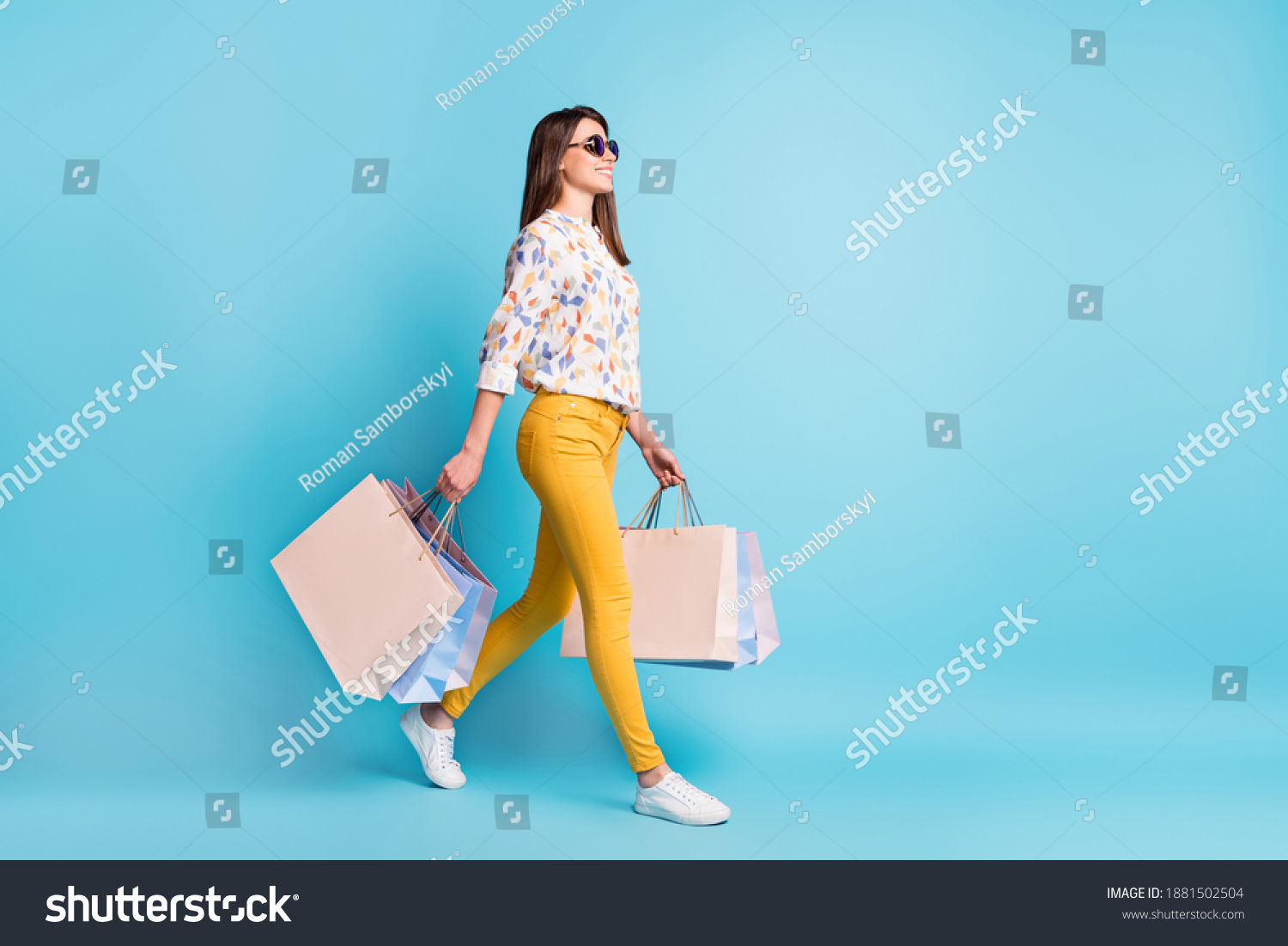 Profile Photo Pretty Girl Step Carry Stock Photo (Edit Now) 1881502504