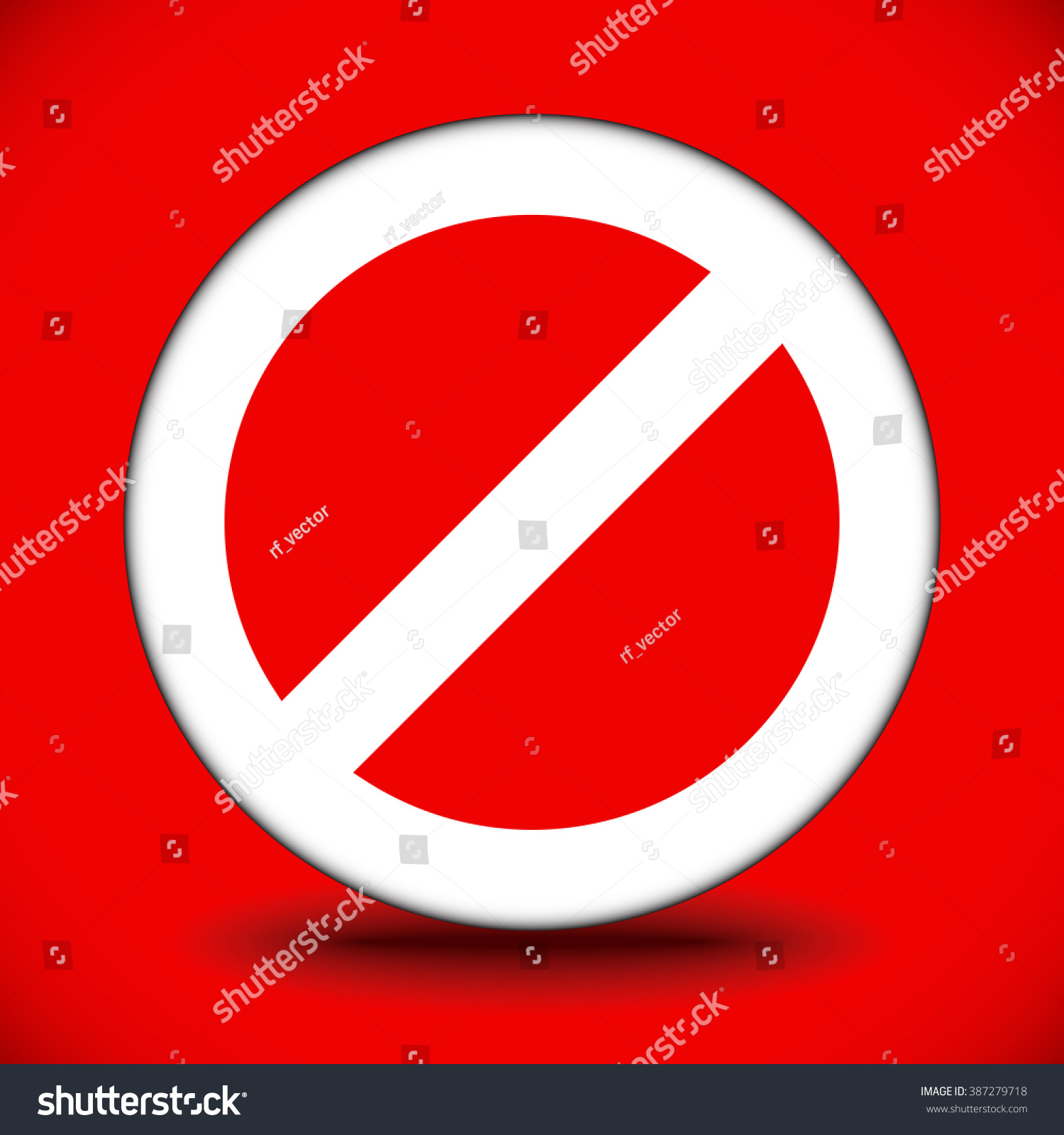 Prohibition Restriction No Entry Sign No 库存插图 387279718 Shutterstock