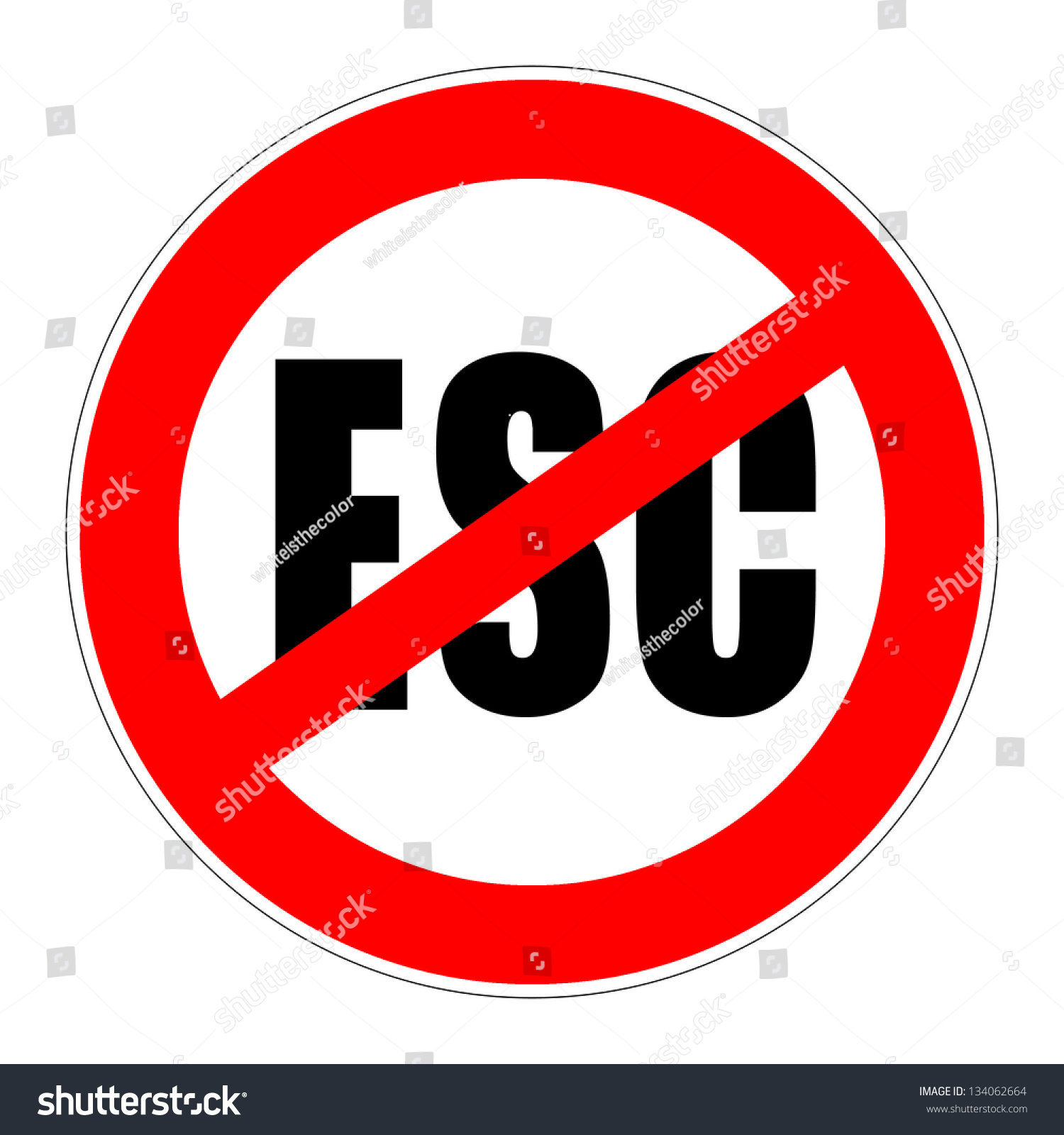 Prohibition Traffic Sign Meaning No Escape Stock Illustration 134062664