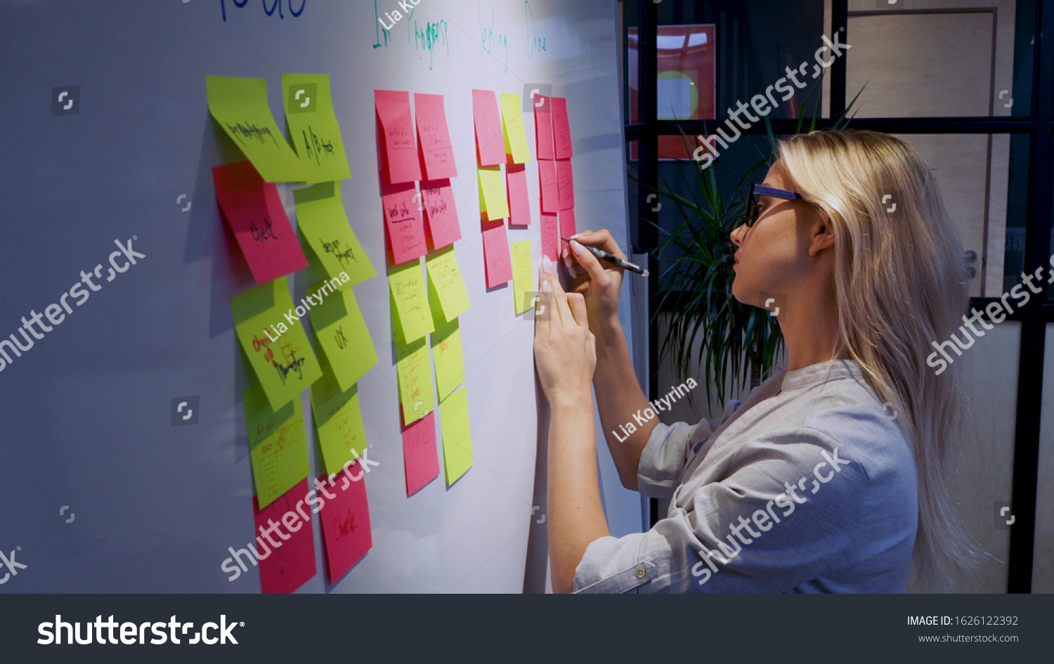 Project Management Agile Methodology Concept Young Foto de stock