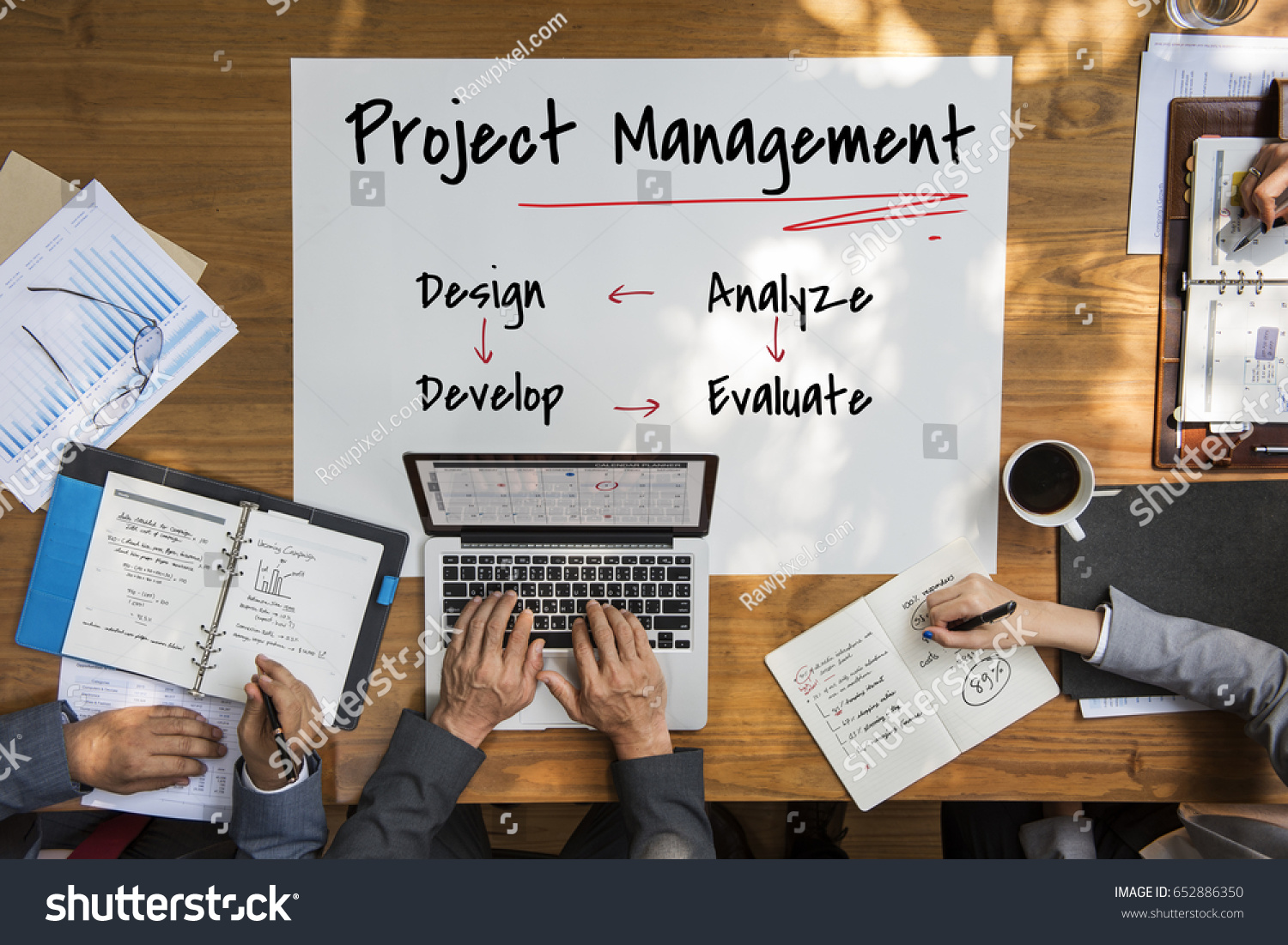 Project Management Business Organization Strategy Stock Photo 652886350 ...