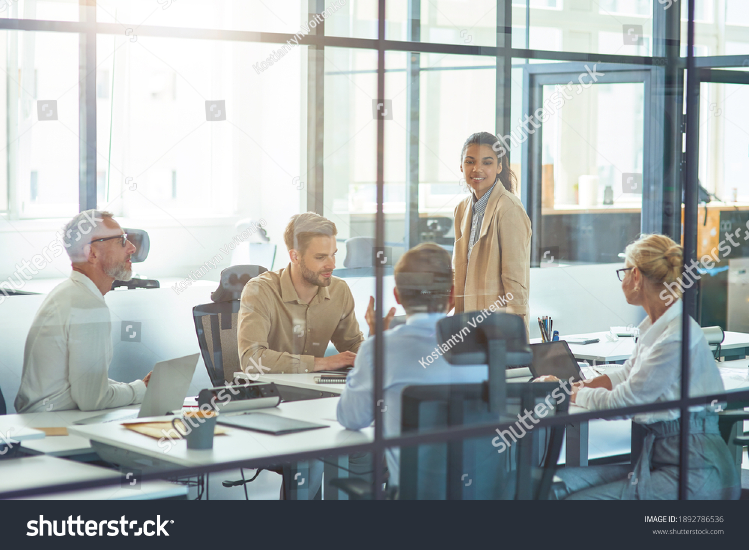 Project Team Work Group Multiracial Business Stock Photo 1892786536 ...