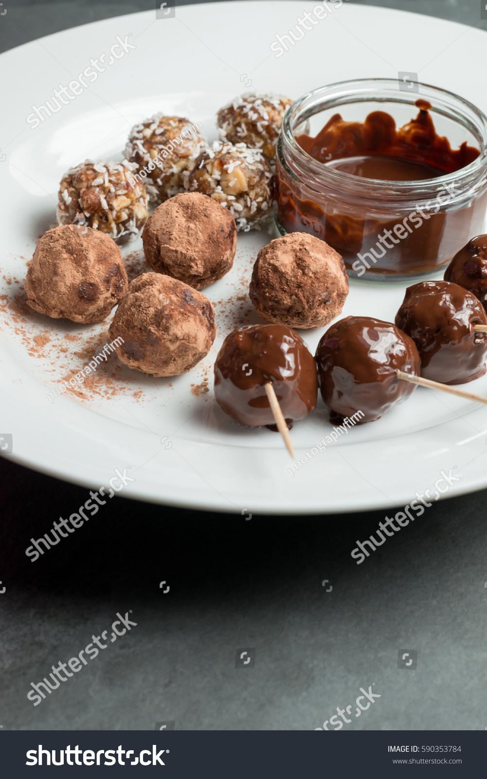 Protein Energy Balls Melted Chocolate Dip Food And Drink Stock Image 590353784,Cake Glaze