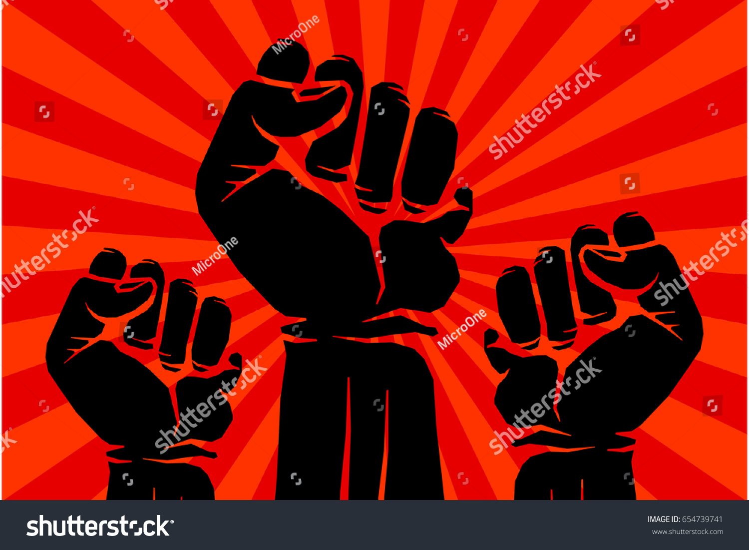 Protest Rebel Revolution Art Poster Banner Stock Illustration 654739741 ...