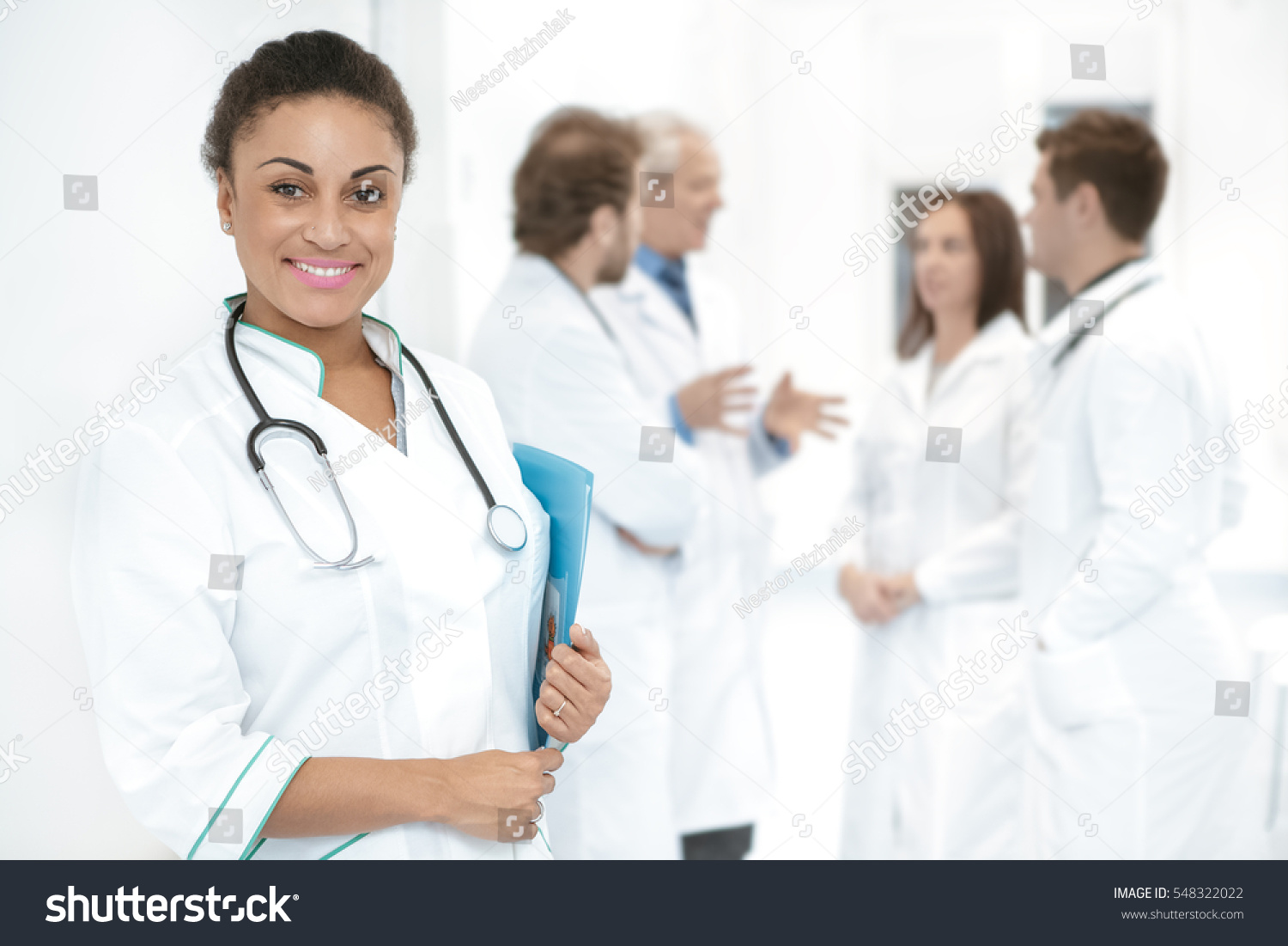 Providing Exceptional Healthcare Gorgeous Young African Stock Photo 