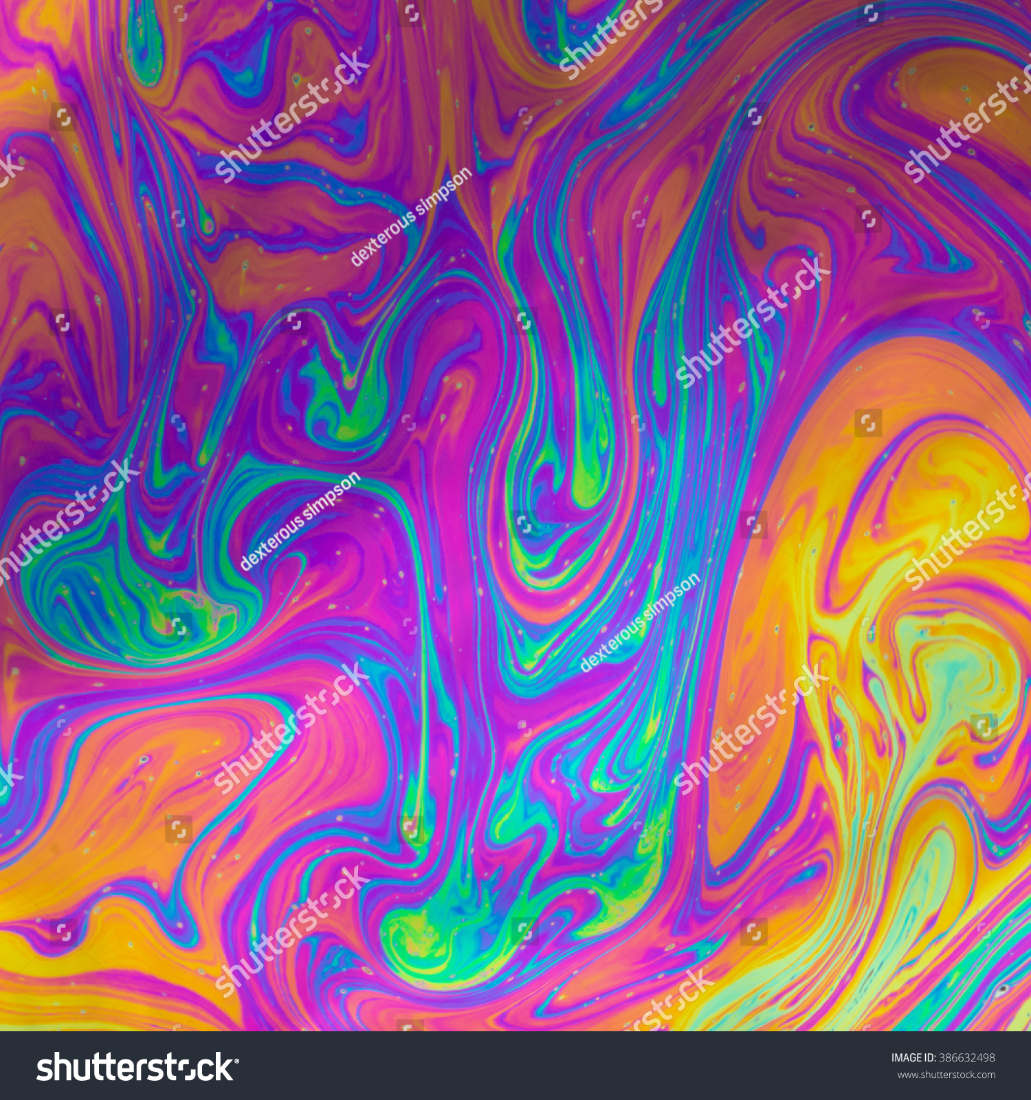 Psychedelic Multicolored Soap Bubble Abstract Background Stock Photo ...