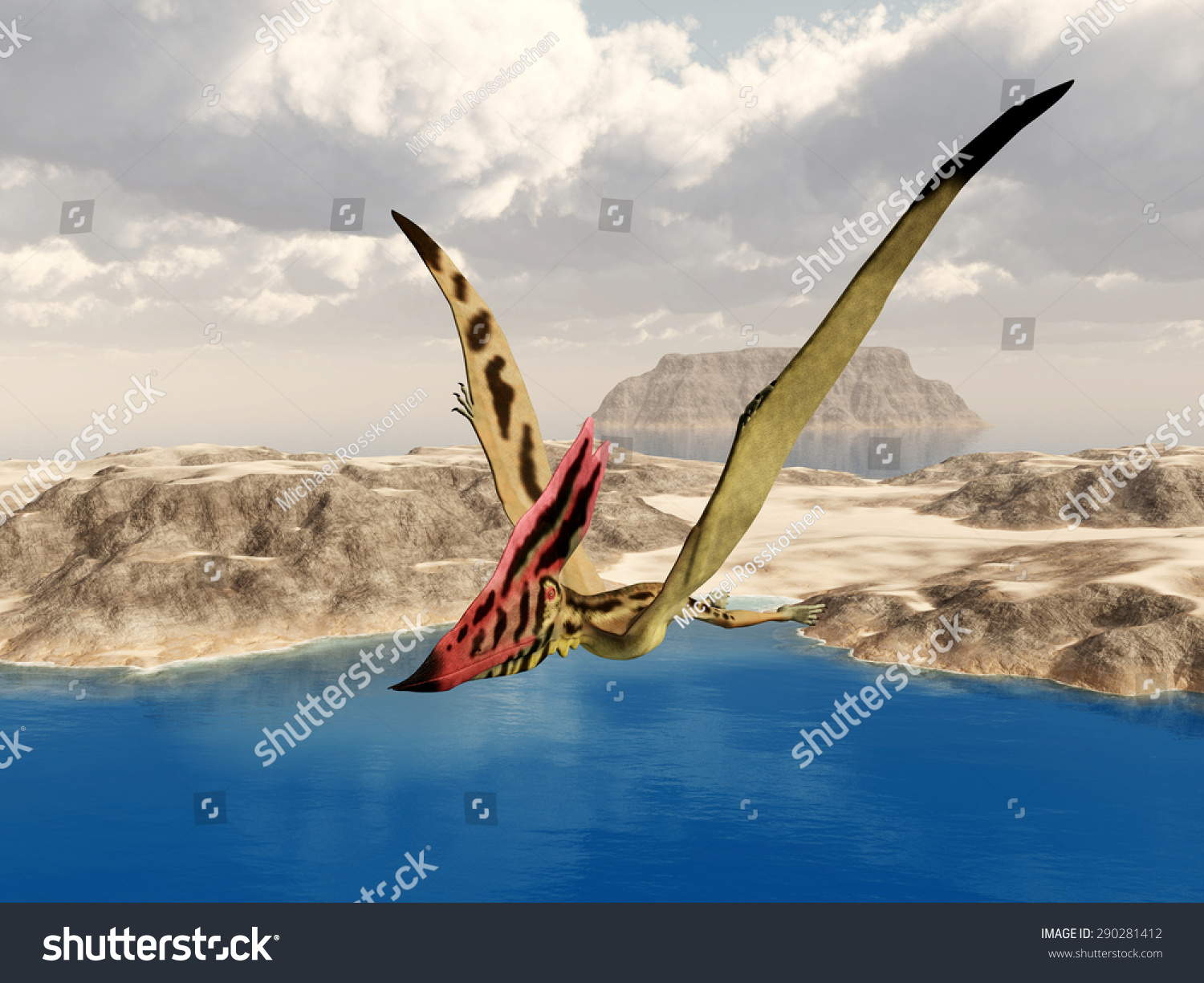 Pterosaur Thalassodromeus Computer Generated 3d Illustration Stock ...