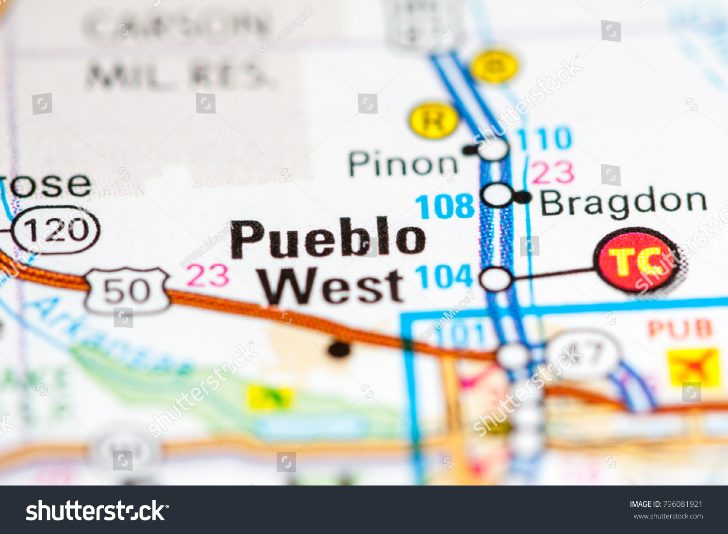 Pueblo West Colorado Map Pueblo West Colorado Usa On Map Stock Photo 796081921 | Shutterstock