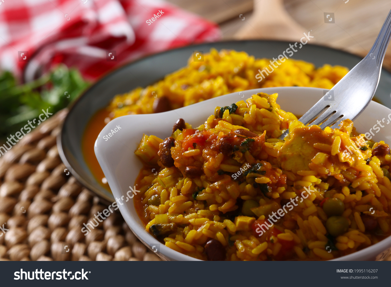 Puerto Rican Dominican Republic Cuisine Rice Stock Photo Edit Now