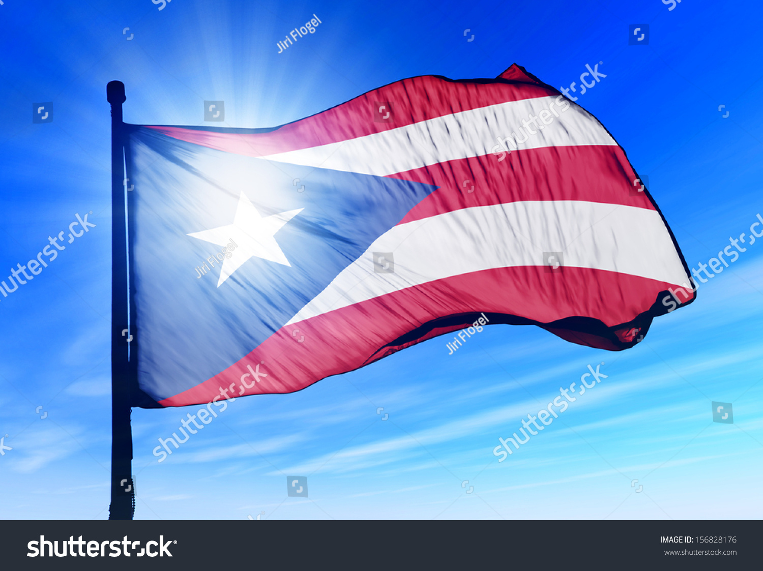 Puerto Rico Flag Waving On Wind Stock Illustration 156828176 - Shutterstock