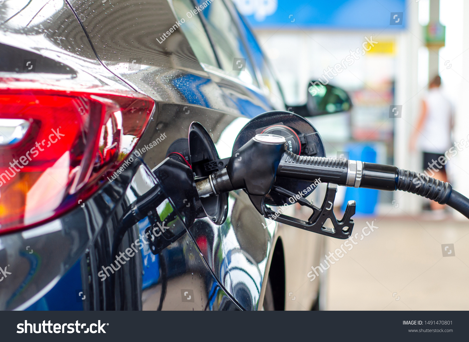 Pumping Gasoline Fuel Car Gas Station Stock Photo 1491470801 | Shutterstock