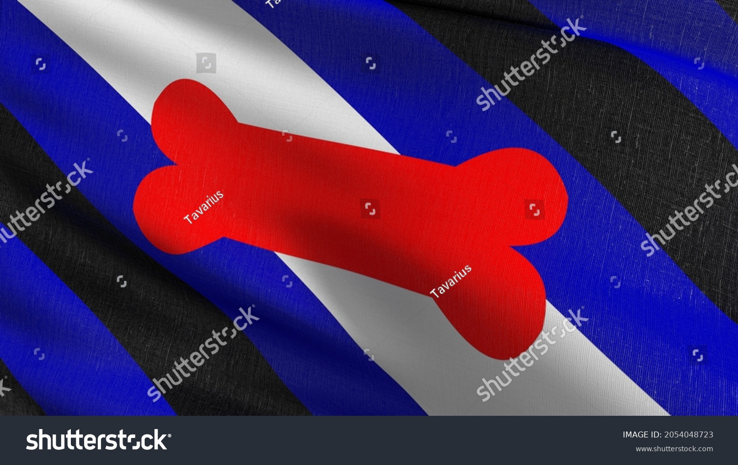 Puppy Pride Flag Blowing Wind 3d Stock Illustration 2054048723 