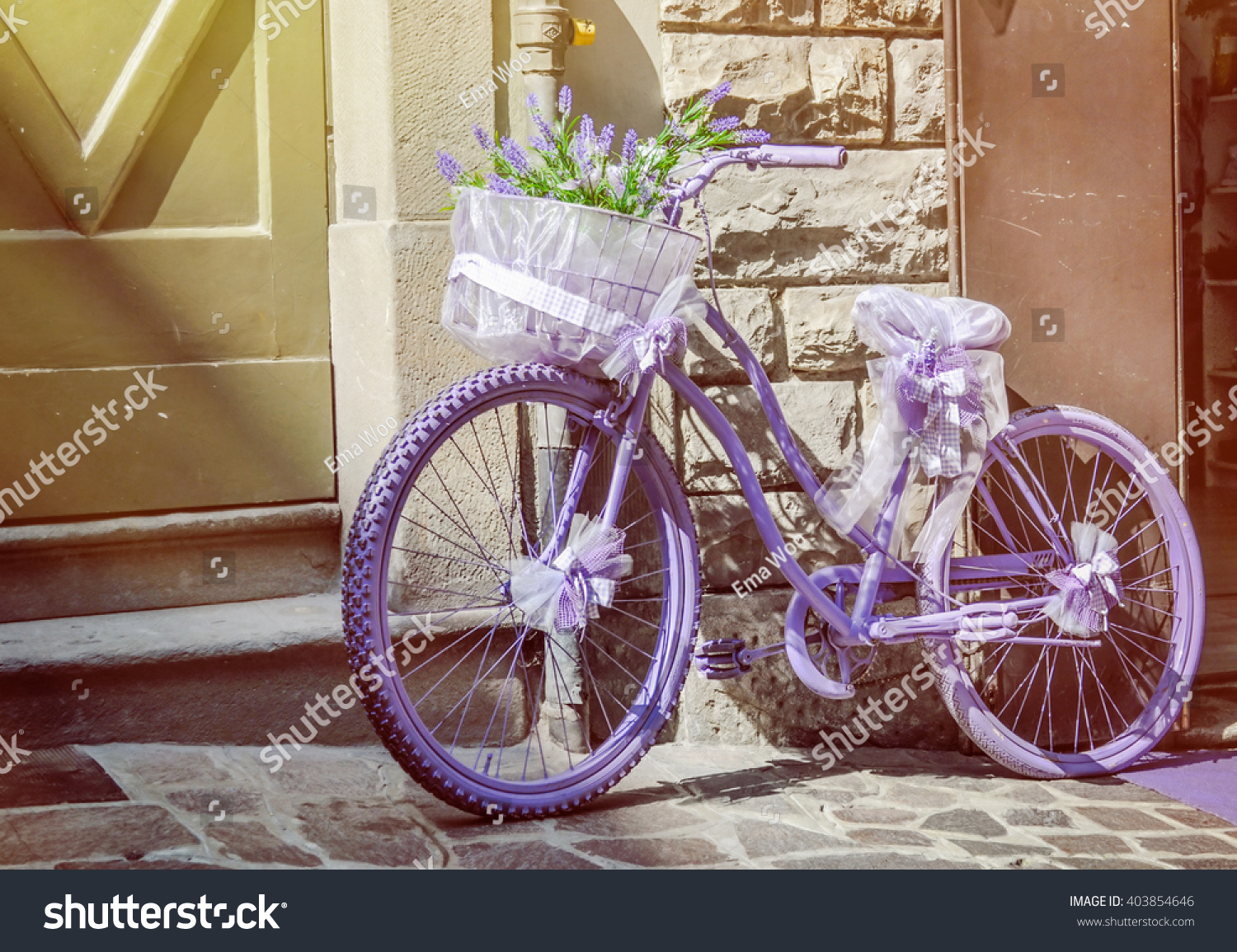 purple bike basket