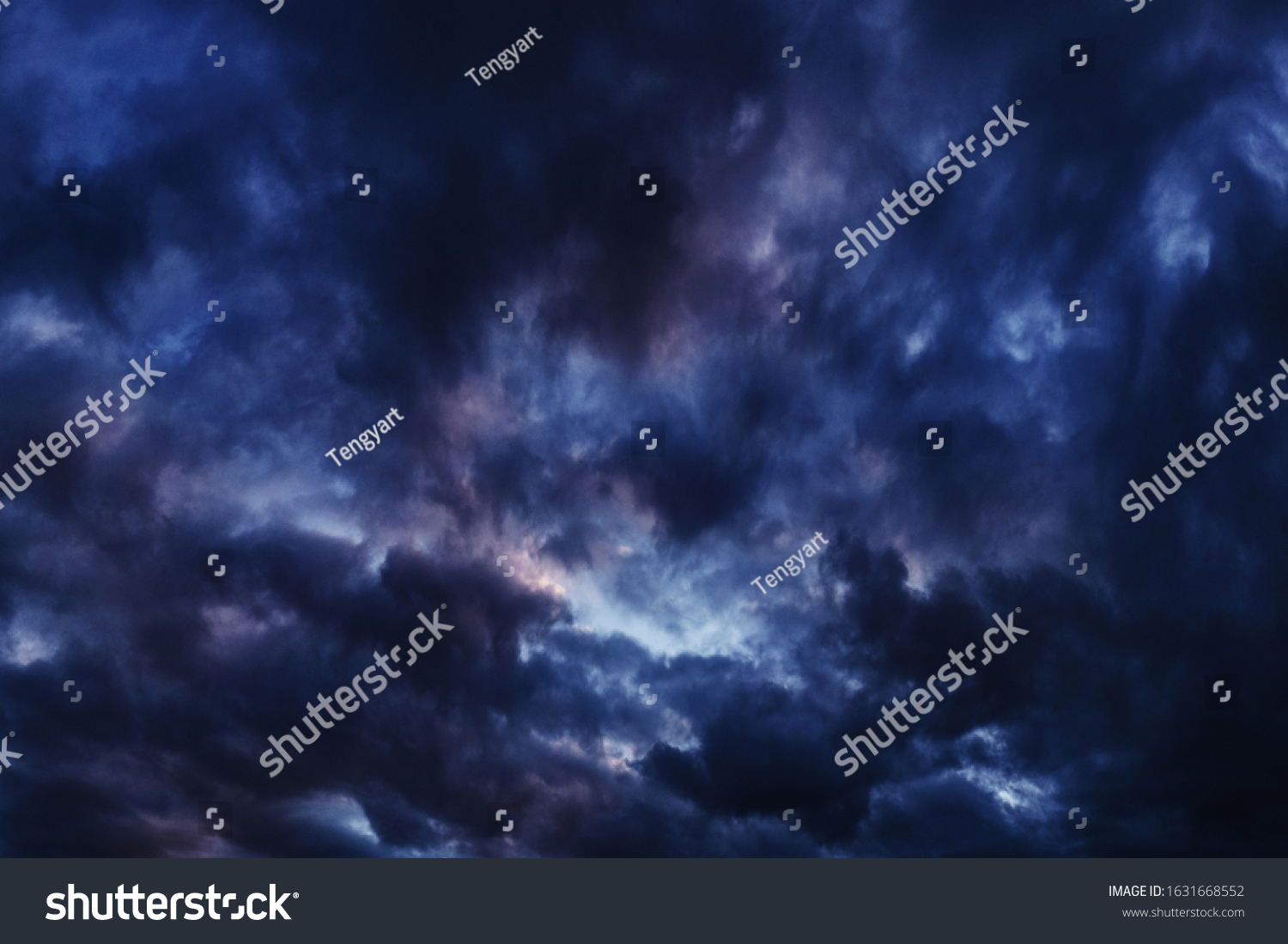 Purpleblue Dark Clouds Aesthetic Wallpaper Dramatic Stock Photo Edit Now 1631668552