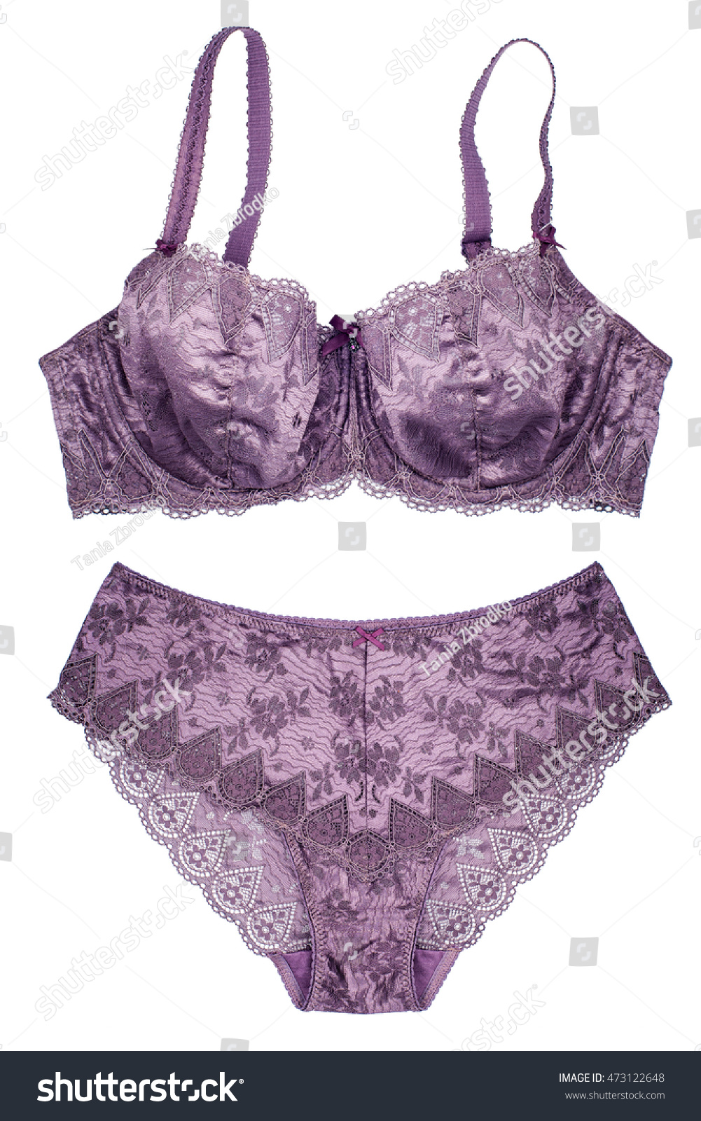 lavender bra and panty set