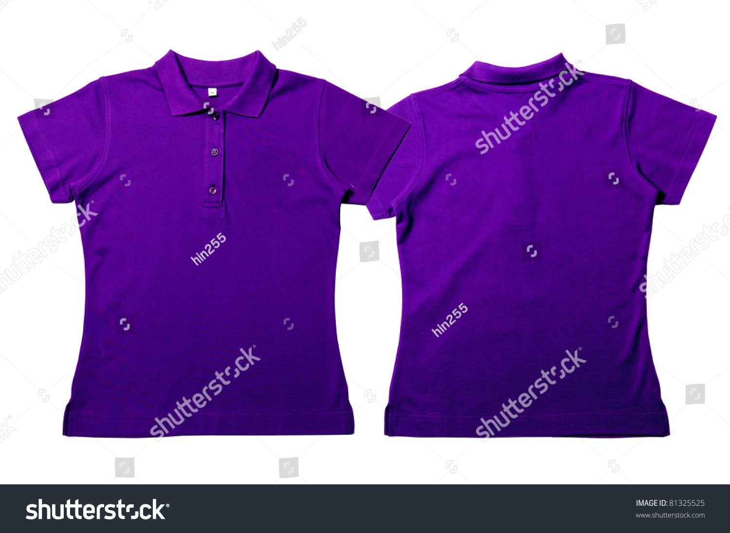 Purple Color Polo Shirt White Background Stock Photo 81325525 ...