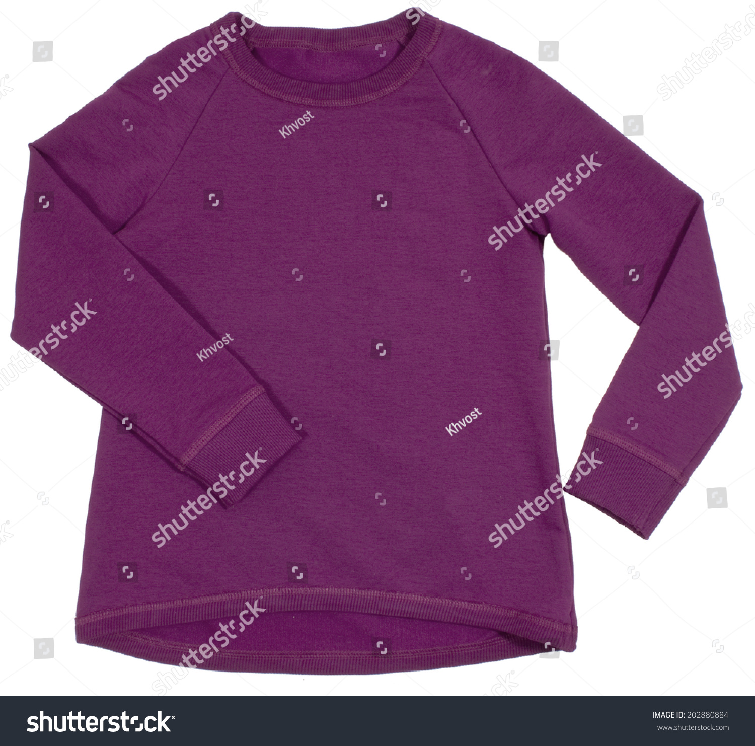 Purple Shirt Isolated On A White Background Stock Photo 202880884 ...