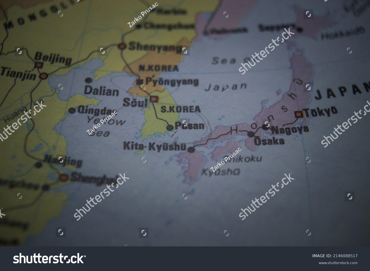 Pusan On World Political Map Stock Photo 2146088517 | Shutterstock