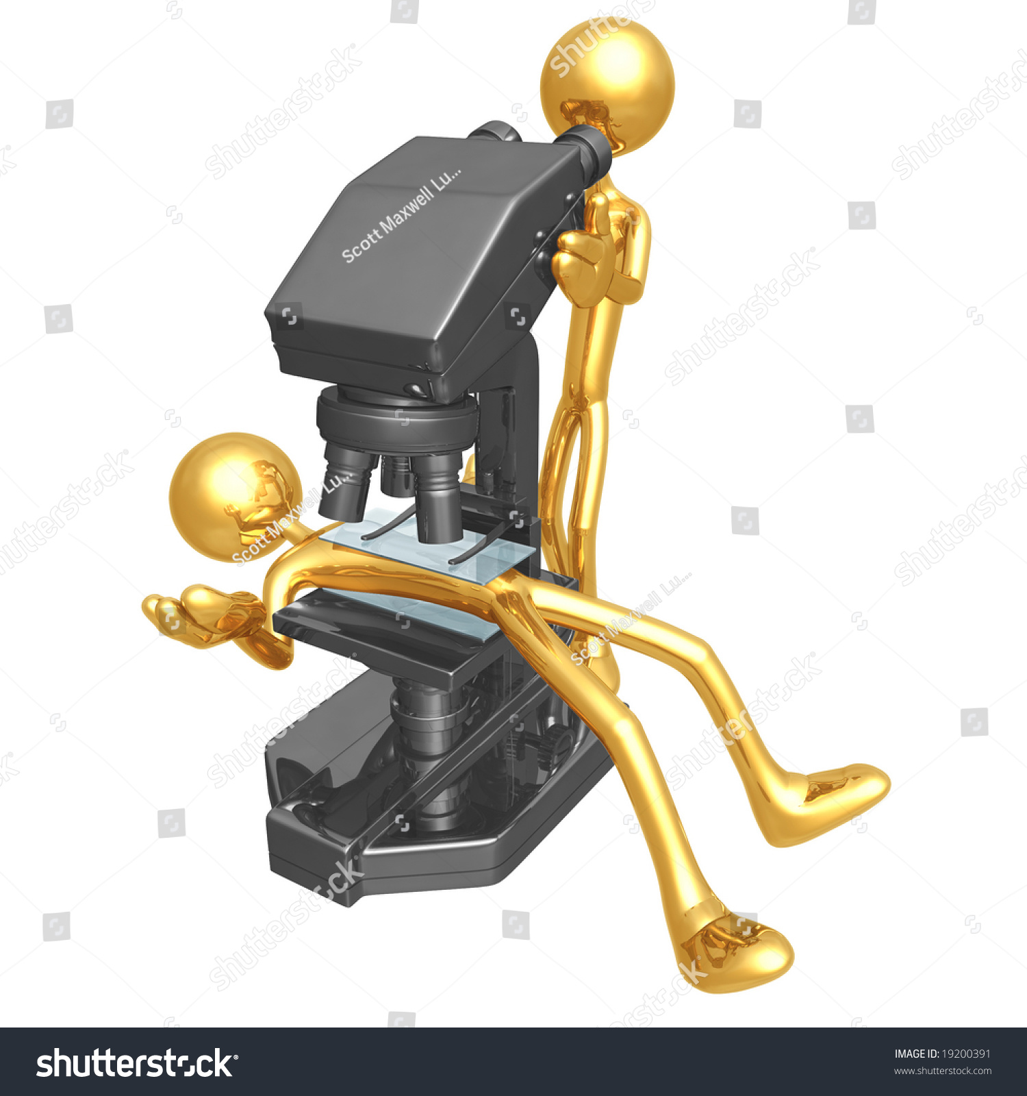 Put Under Microscope Stock Illustration 19200391