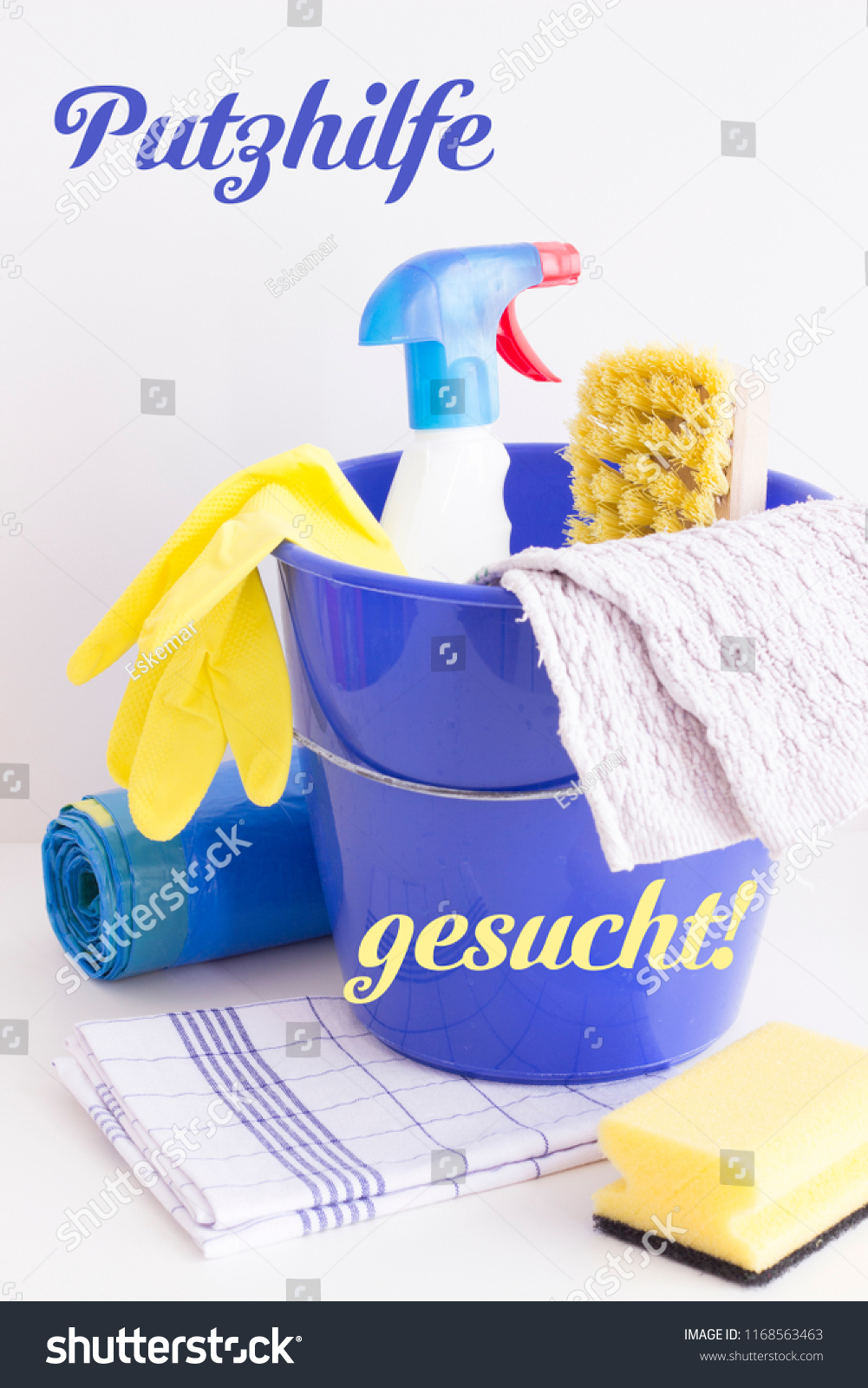 Putzhilfe Gesucht Help Wanted German Stockfoto Jetzt Bearbeiten