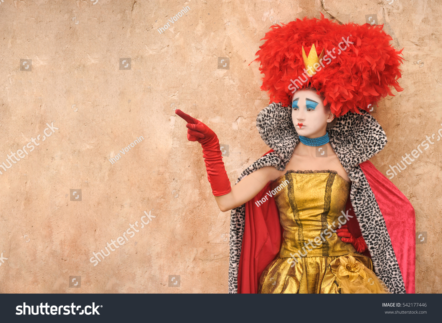 Queen Hearts Makeup Body Painting The Arts Stock Image