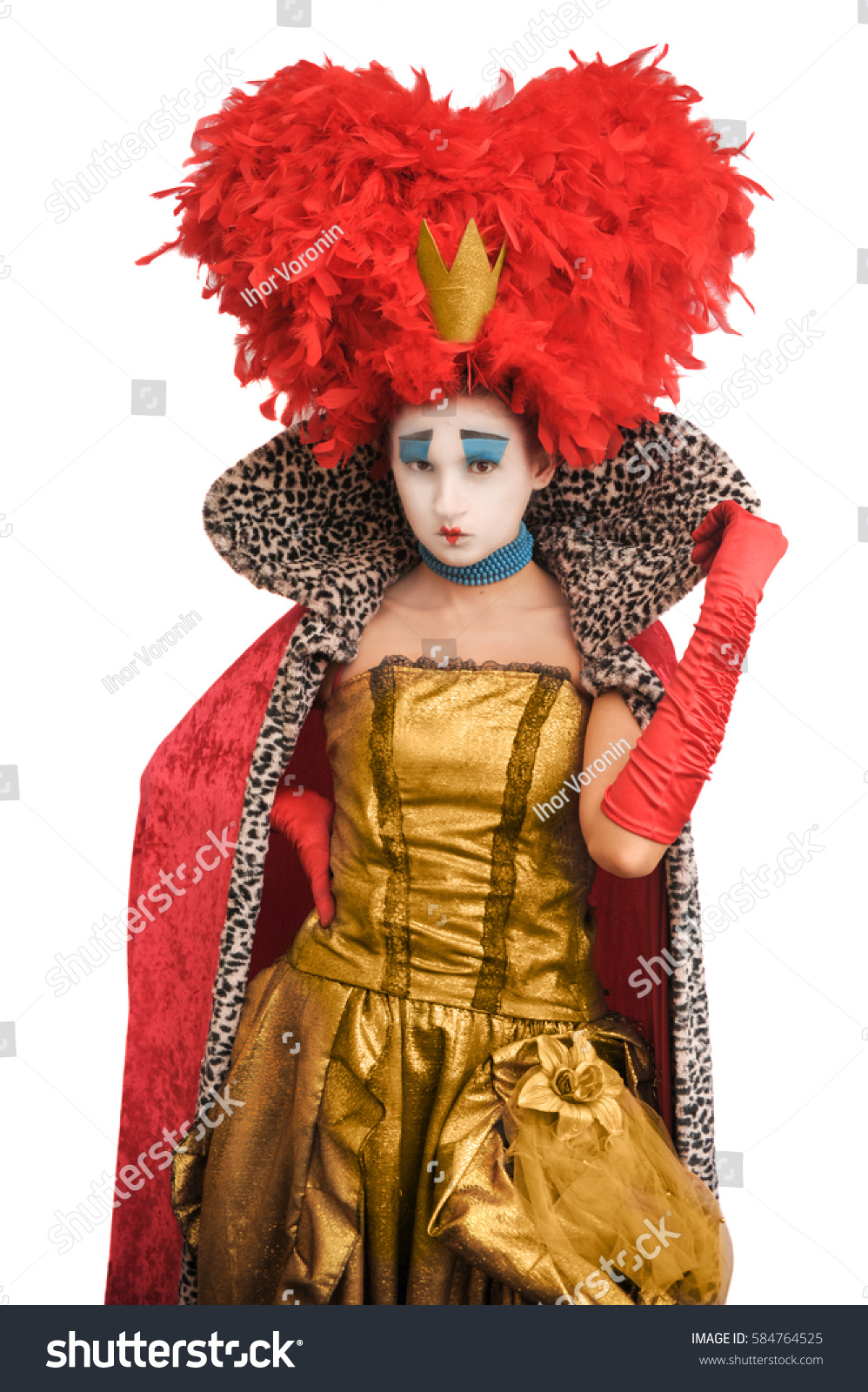 Queen Hearts Makeup Body Painting The Arts Stock Image