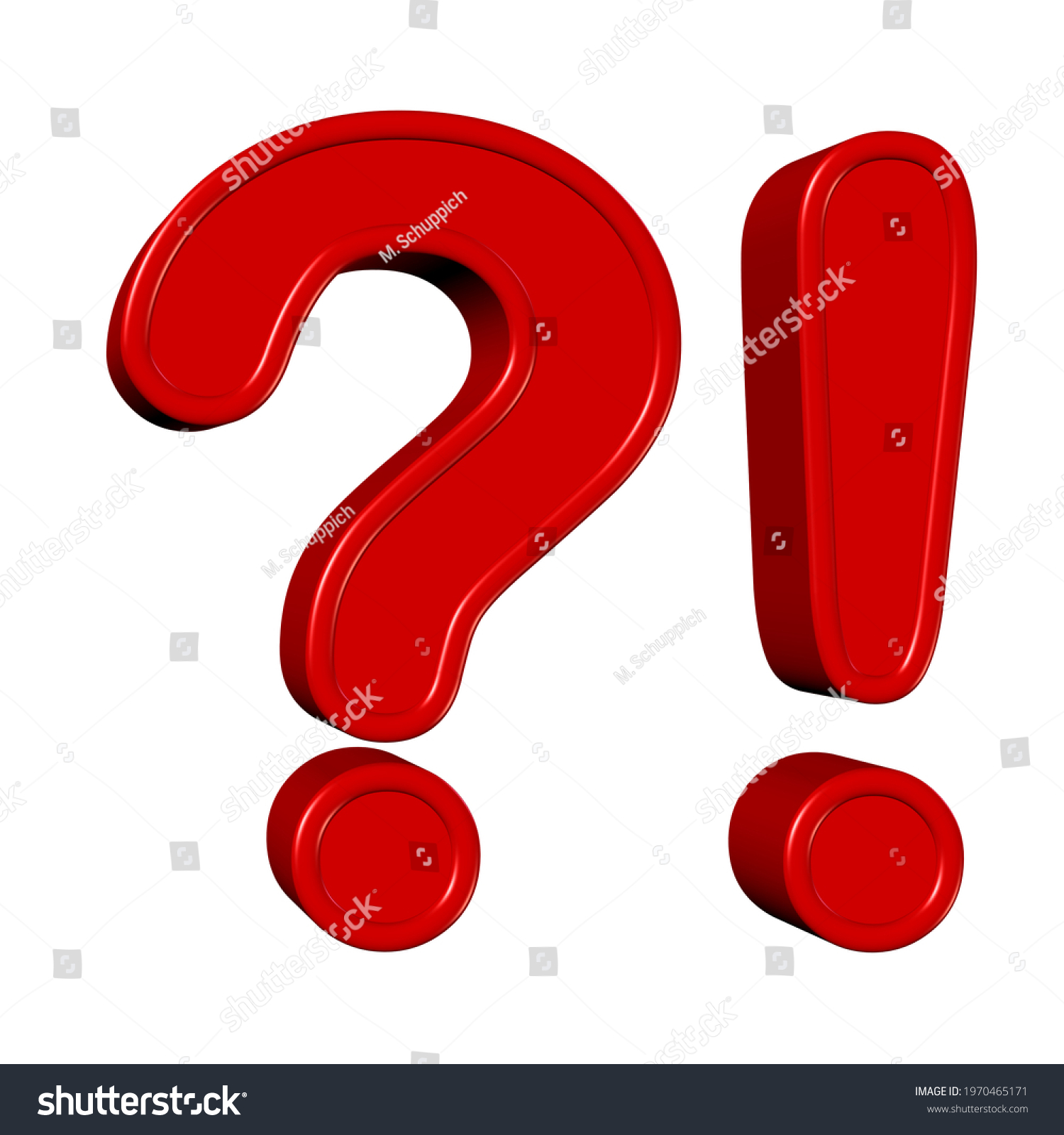 Question Mark Exclamation Mark Isolated Against Stock Illustration ...