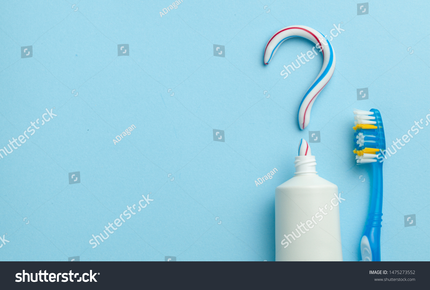 Question Mark Toothpaste Concept Choosing Good Stock Photo 1475273552 ...