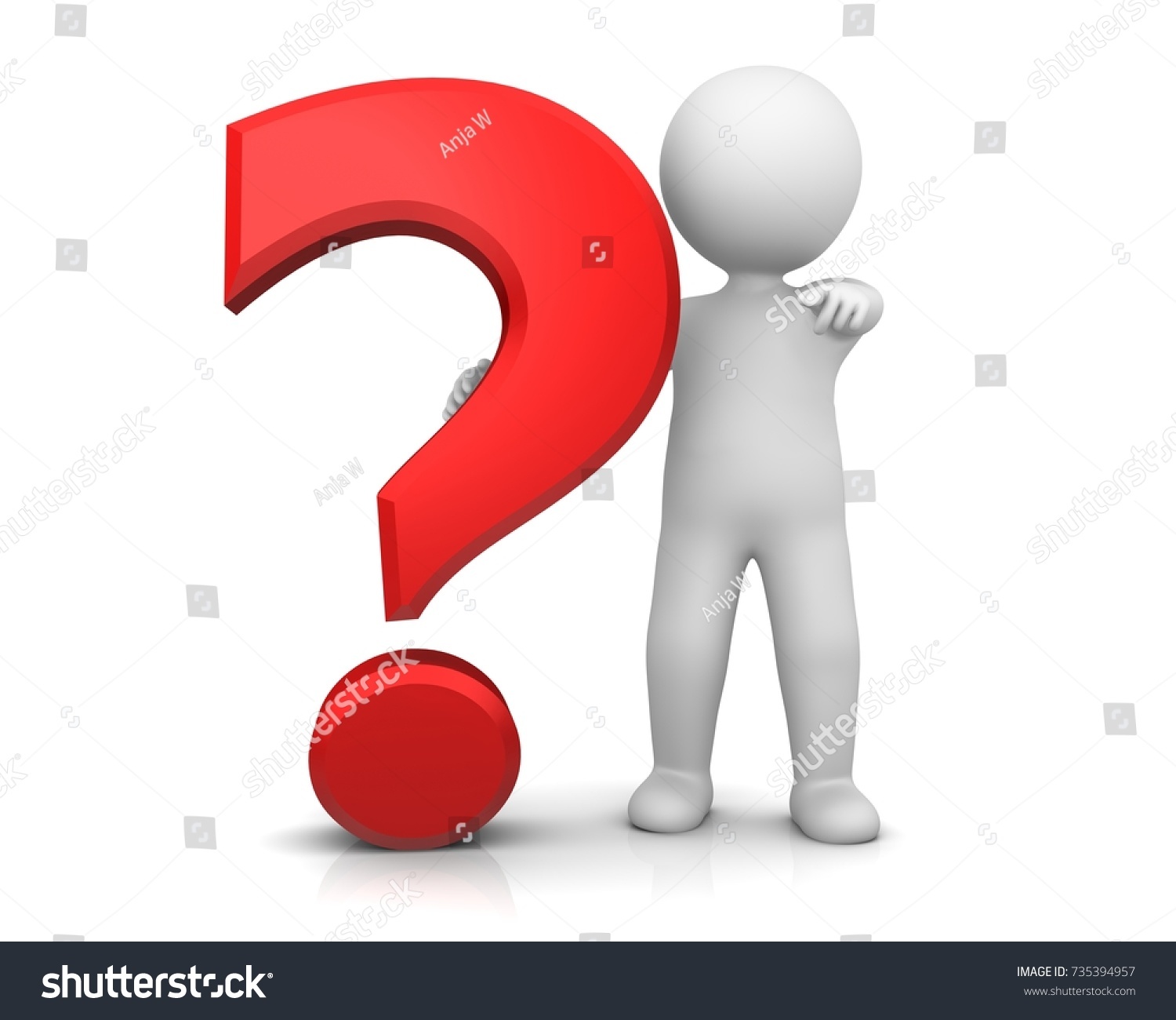 Question Mark Red 3d Interrogation Point Stock Illustration 735394957 ...