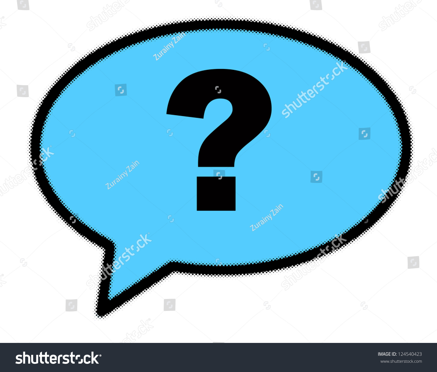 Question Mark Sign Blue Speech Bubble Stock Illustration 124540423 ...