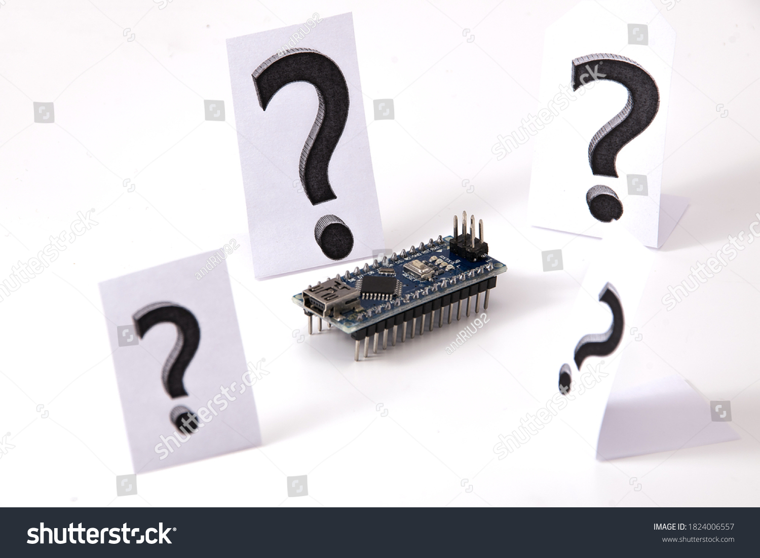 Question Marks Around Arduino Nano Stock Photo (Edit Now) 1824006557