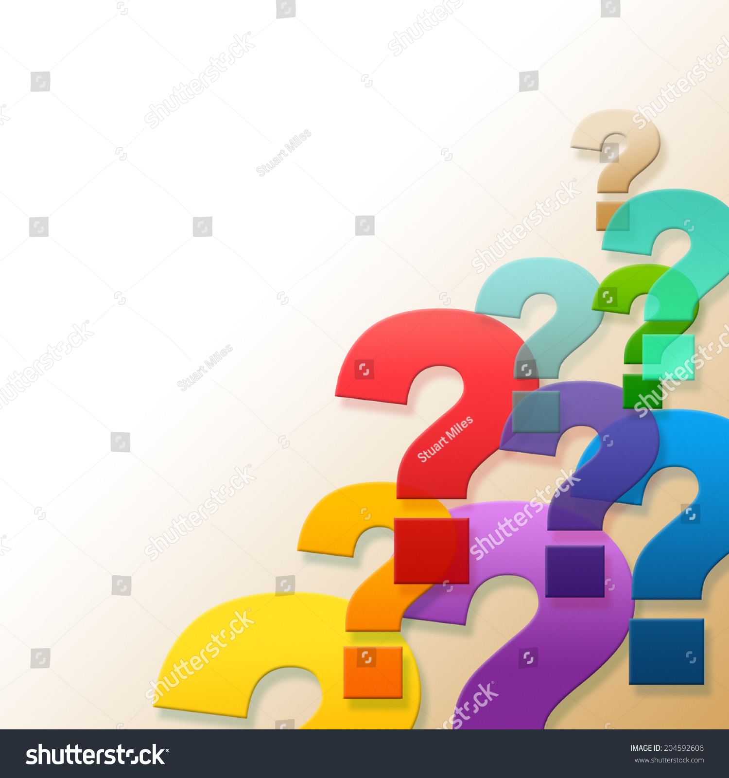 Question Marks Indicating Frequently Asked Questions Stock Illustration ...