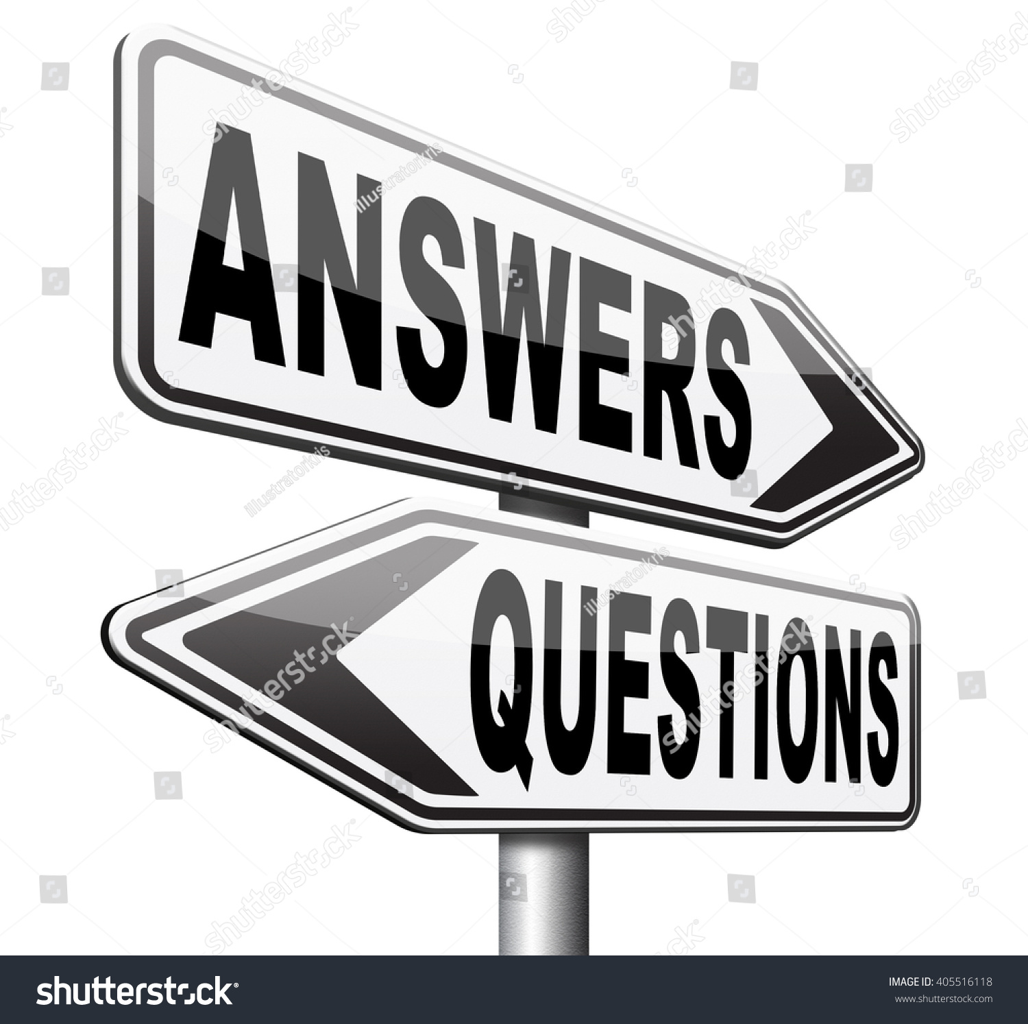 Questions Answers Ask Right Question Get Stock Illustration 405516118