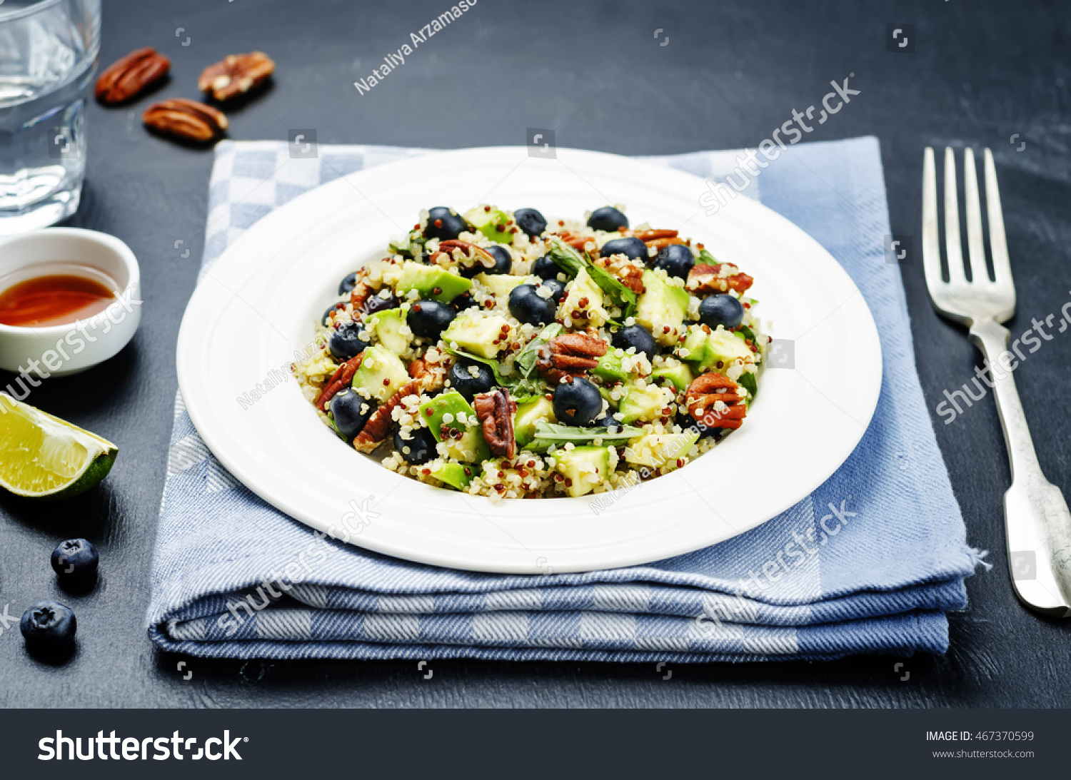 Quinoa Avocado Blueberry Pecan Salad Maple Stock Photo Edit Now 467370599