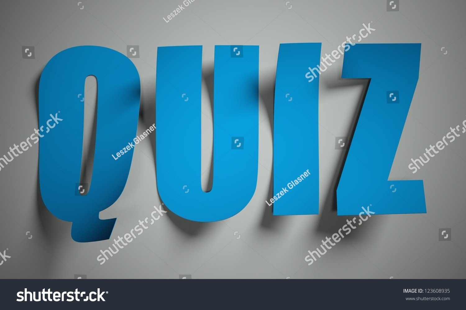 Quiz Cut Paper Background Stock Illustration 123608935 Shutterstock
