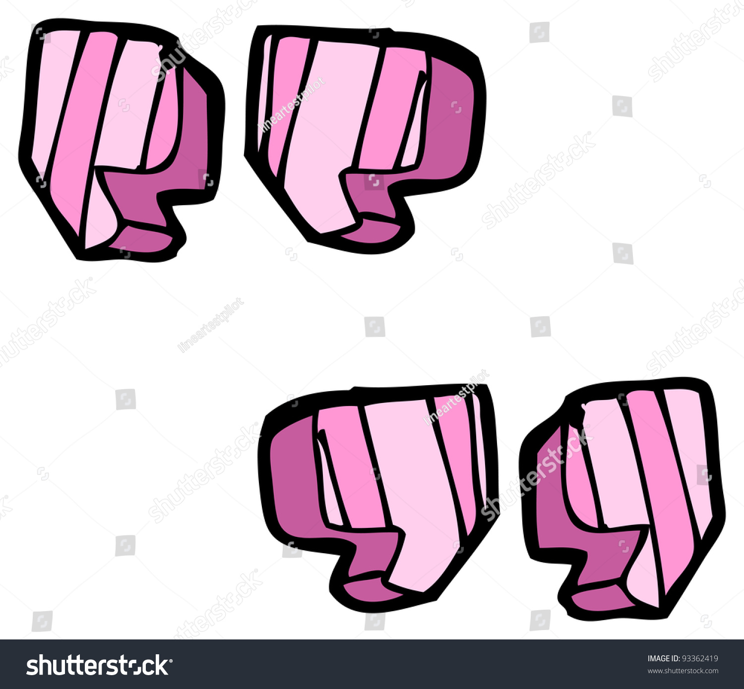 Quotation Marks Cartoon Stock Photo 93362419 : Shutterstock