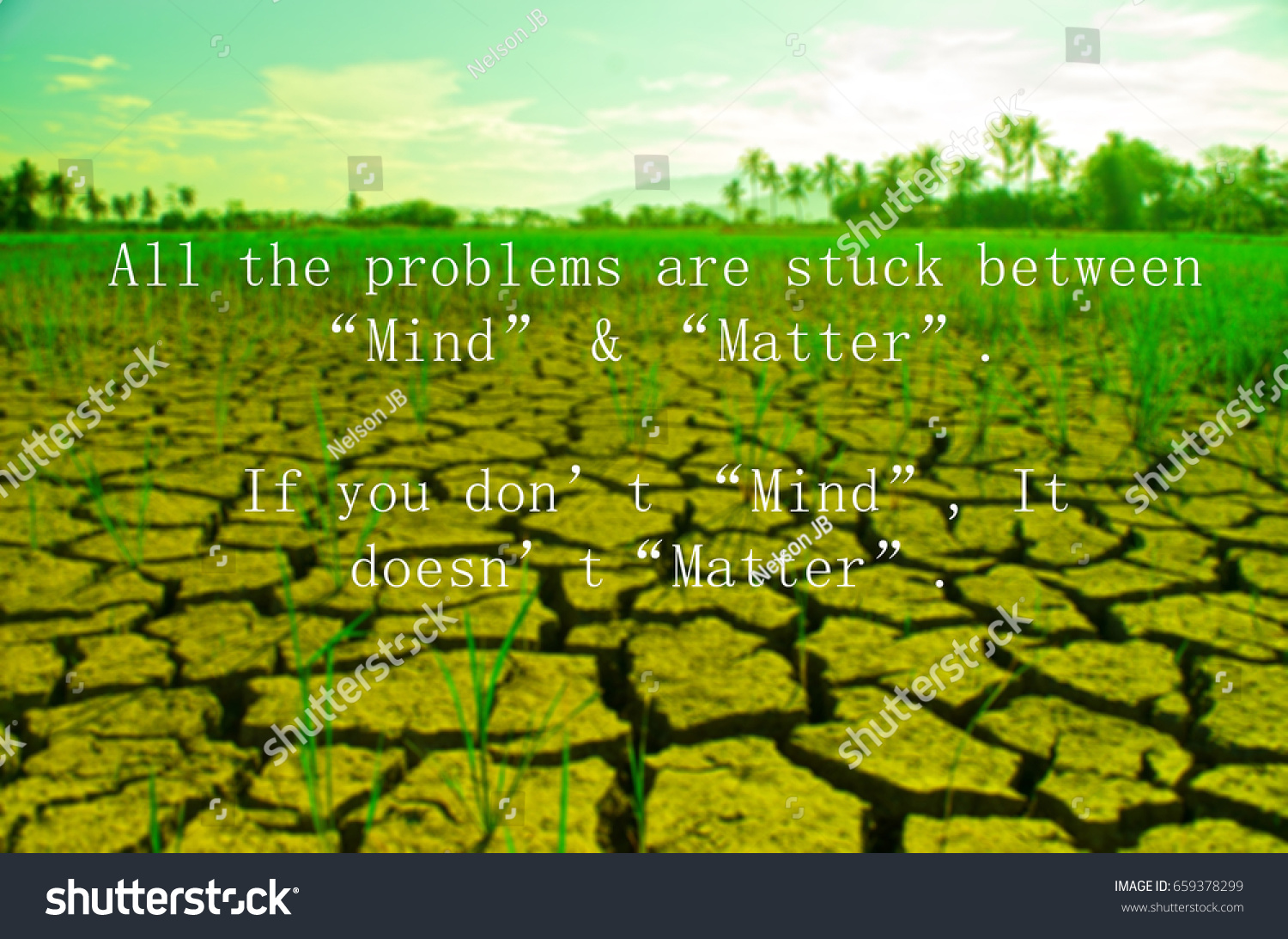 Quotes All Problem Stuck Between Mind Stock Photo Edit Now