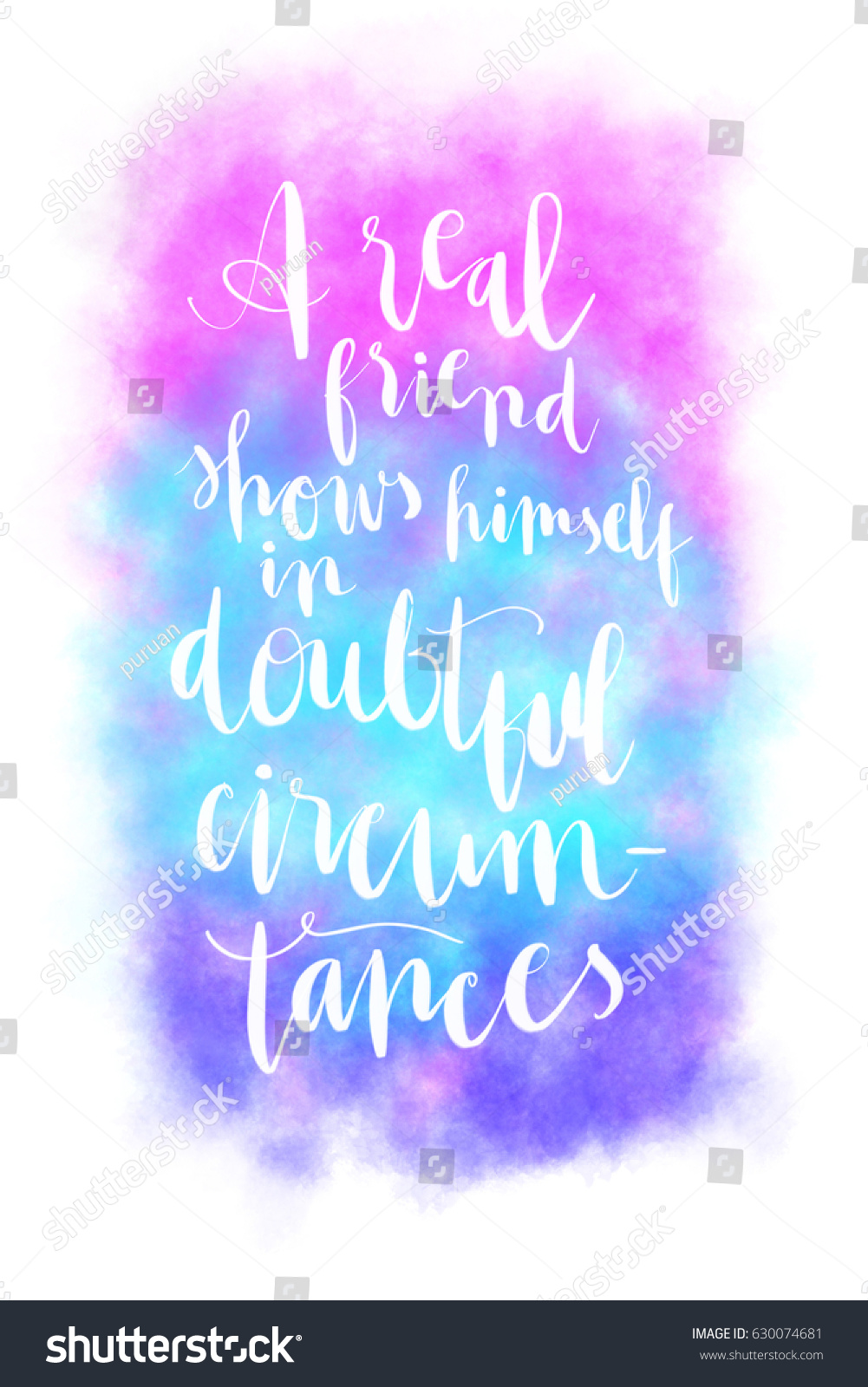 Quotes Lettering On Colorful Background Stock Illustration 