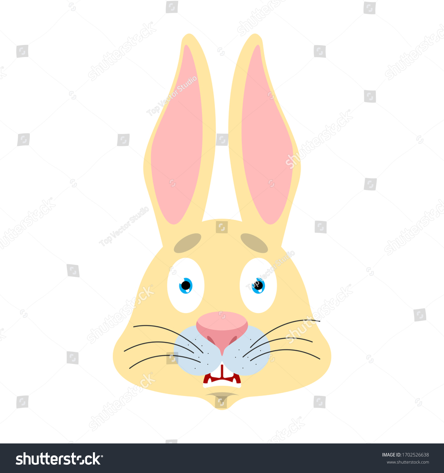 Rabbit Scared Omg Avatar Hare Oh Stock Illustration 1702526638 ...