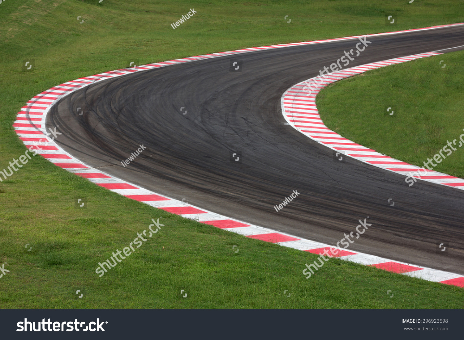 Race Track Curve  Road Car  Racing Stock Photo 296923598 