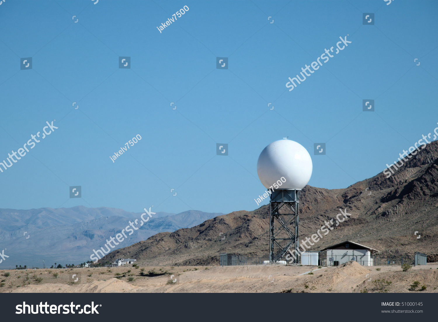 Radar Dome In The Desert Stock Photo 51000145 : Shutterstock