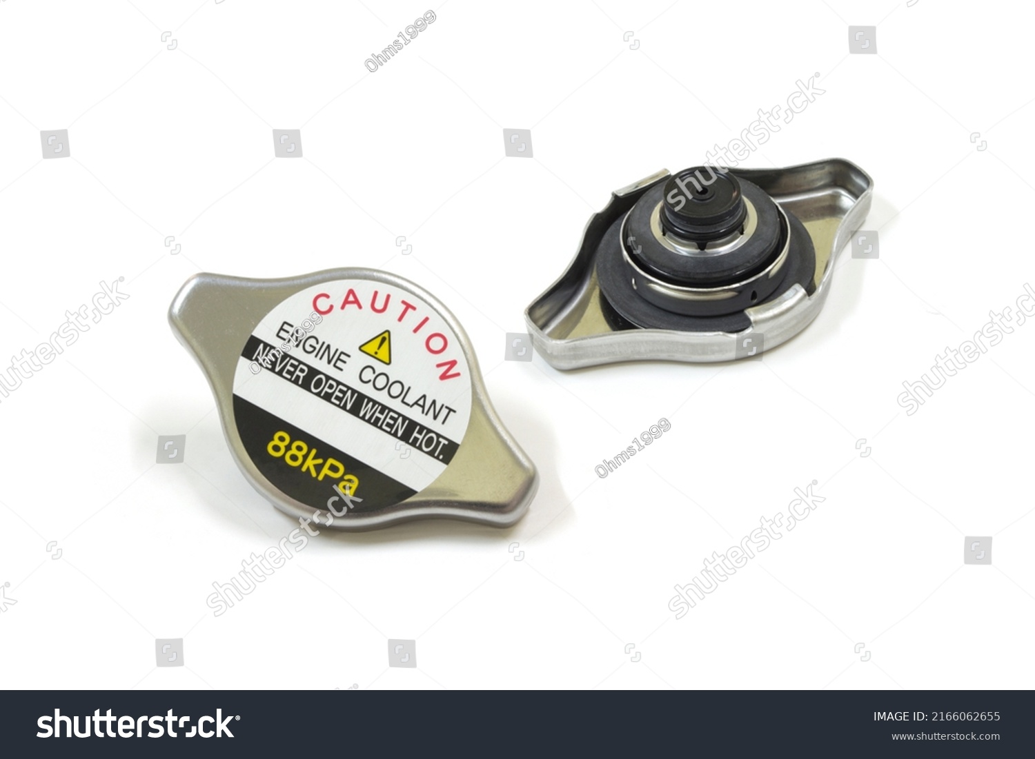 Radiator Cap Warning Label On White Stock Photo 2166062655 Shutterstock