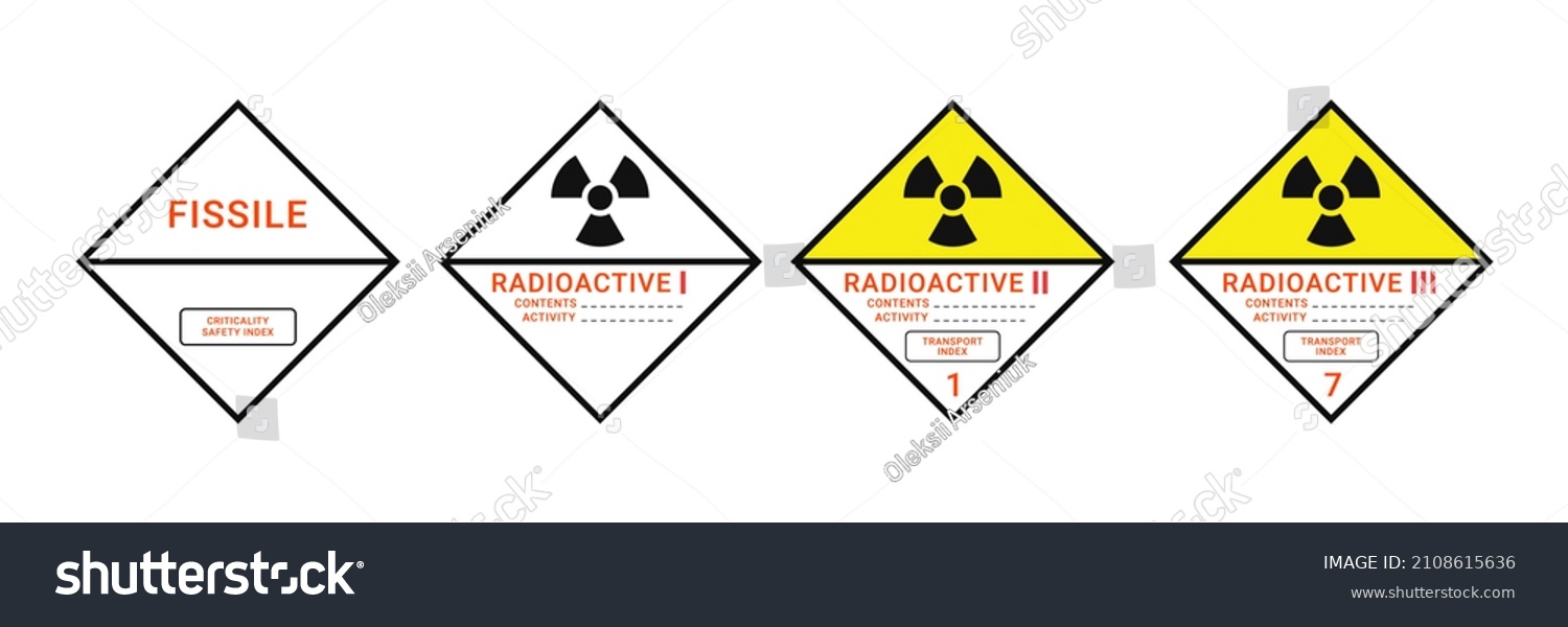 Radioactive Label Hazardous Materials Visual Indication Stock