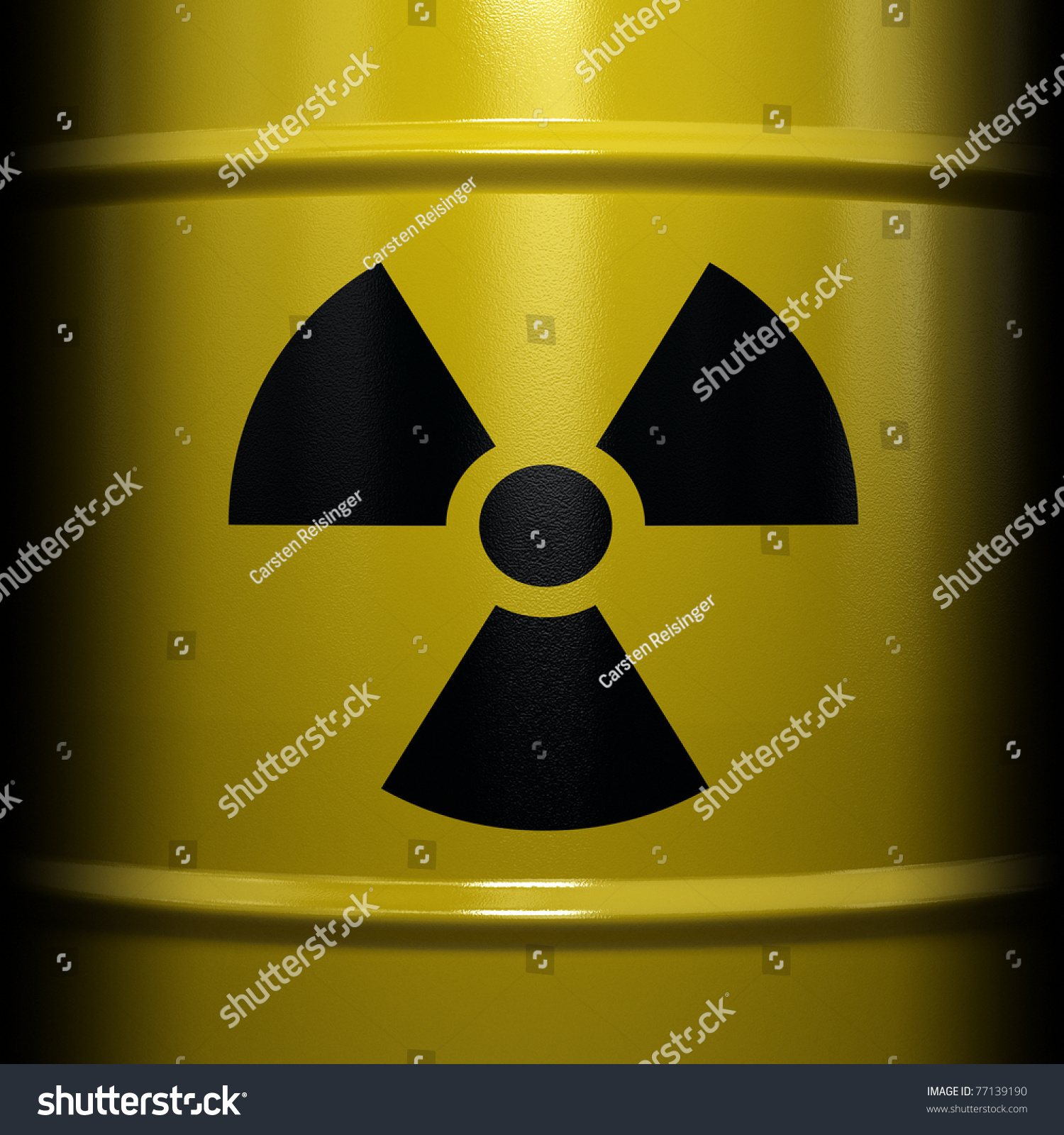 Radioactive Symbol Imprinted Onto A Barrel With Nuclear Waste Stock ...